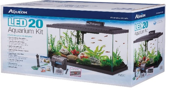 Aqueon Aquarium Fish Tank Starter Kits with LED Lights