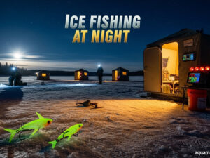 Ice Fishing at Night