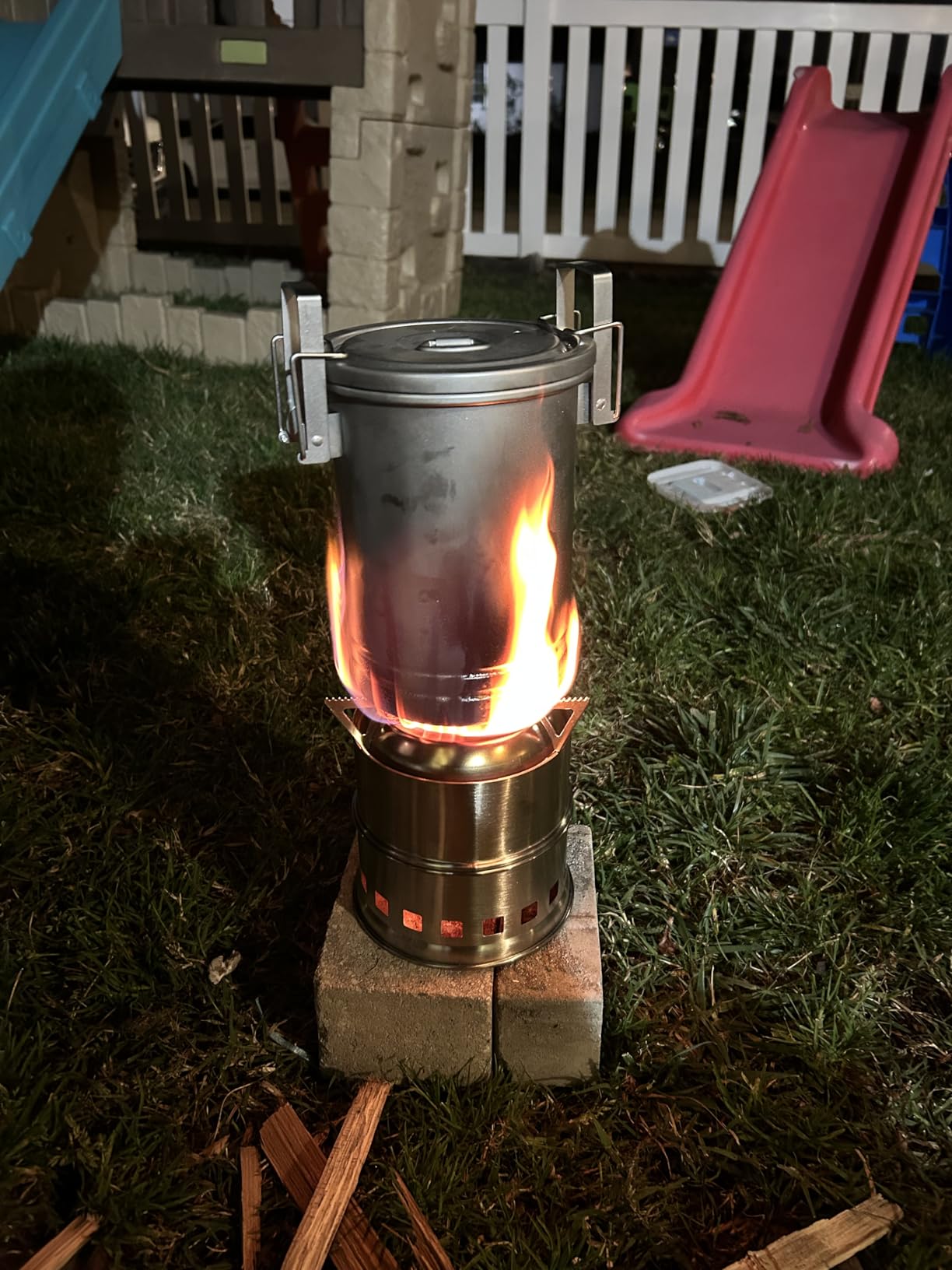 Ohuhu Camping Stove Wood Burning Stainless Steel Mini Portable Stove for Camping Picnic BBQ Backpacking Hiking Survival Emergency Cooking Outdoor with Grill Grid Carry Bag customer photo 2