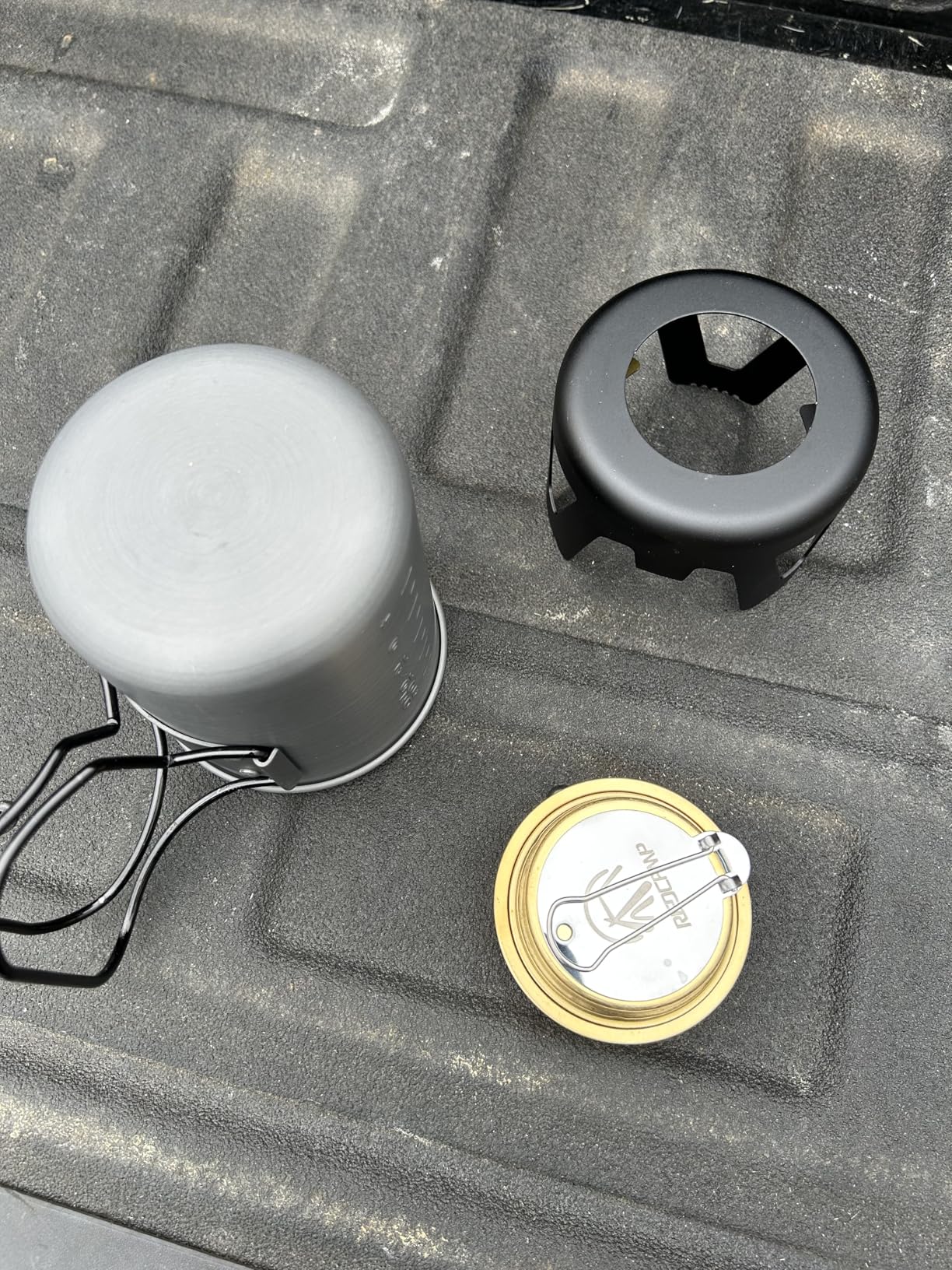 REDCAMP Mini Alcohol Stove for Backpacking, Lightweight Brass Spirit Burner with Aluminium Stand for Camping Hiking, Silver customer photo 1