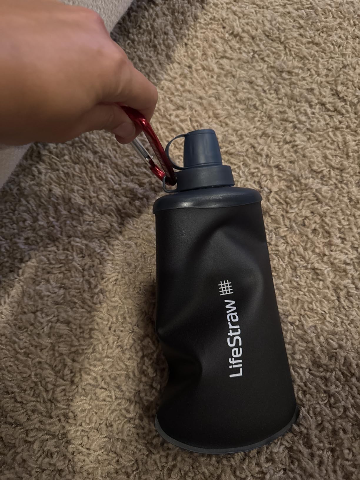 LifeStraw Peak Series - Collapsible Squeeze Bottle Water Filter System BPA Free - 650 ml customer photo 1