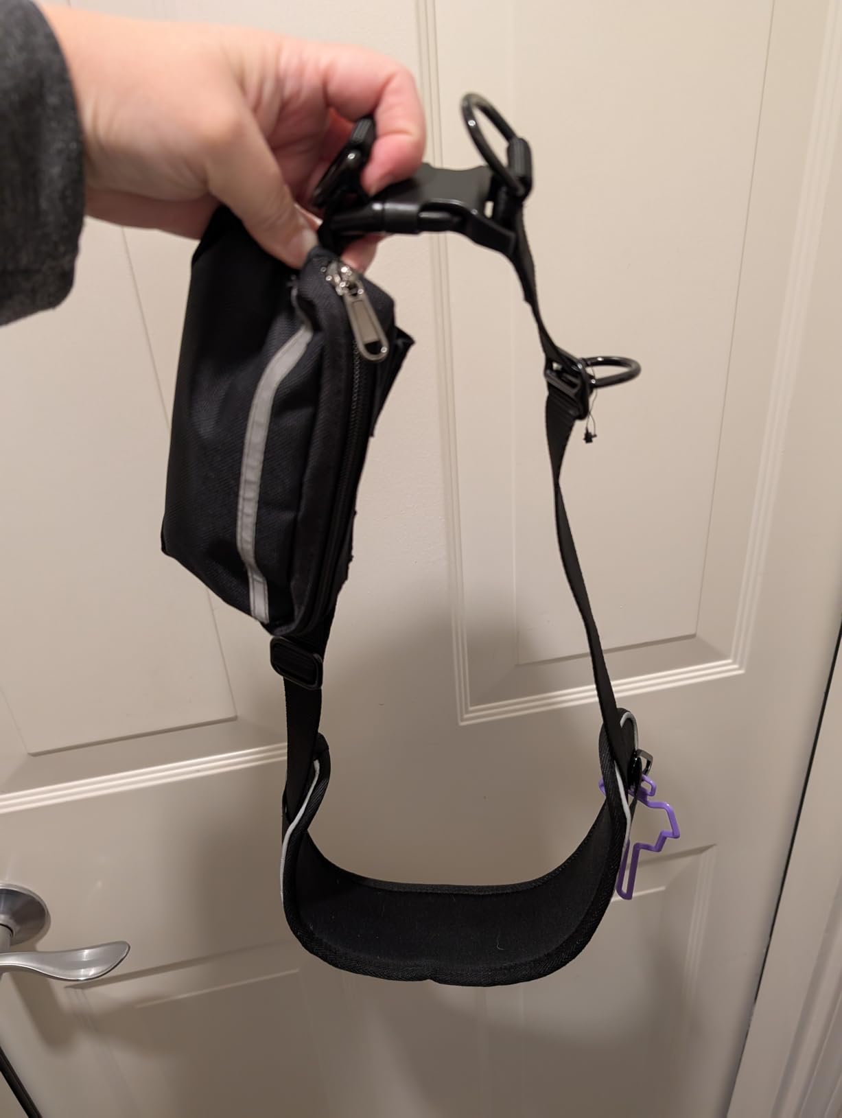 Tuff Pupper Hands Free Bungee Dog Leash, Waist Belt for Running & Walking | Heavy Duty for One Large Dog up to 125 lb, Shock Absorbing with Lumbar Support & Reflective Padded Handles for Jogging customer photo 1