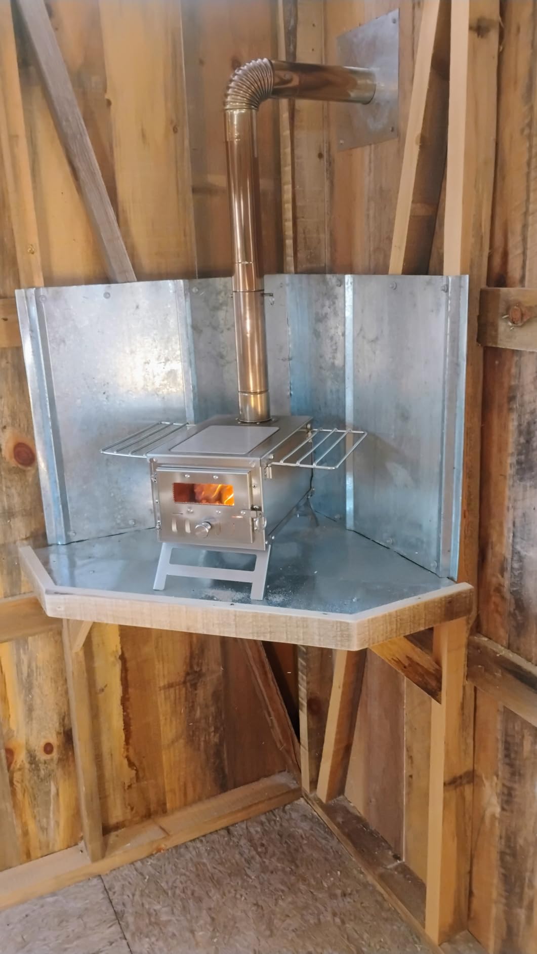 VEVOR Camping Wood Stove Stainless Steel Camping Tent Stove, Portable Wood Burning Stove with Chimney Pipes & Gloves, 640in³ Firebox for Outdoor Cooking and Heating with 8 Pipes customer photo 1