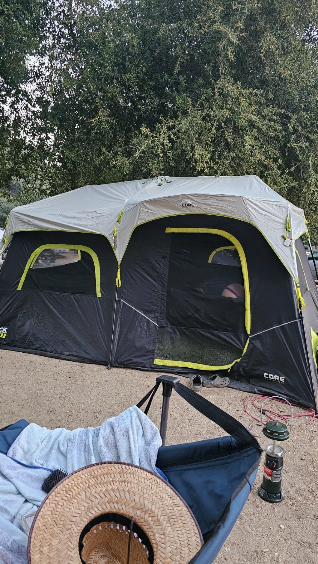 CORE Blackout Instant Cabin Tent | Large Family Pop Up Dark Room Tent with Easy Camp Setup | Included Storage Pockets for Outdoor Camping Accessories customer photo 1