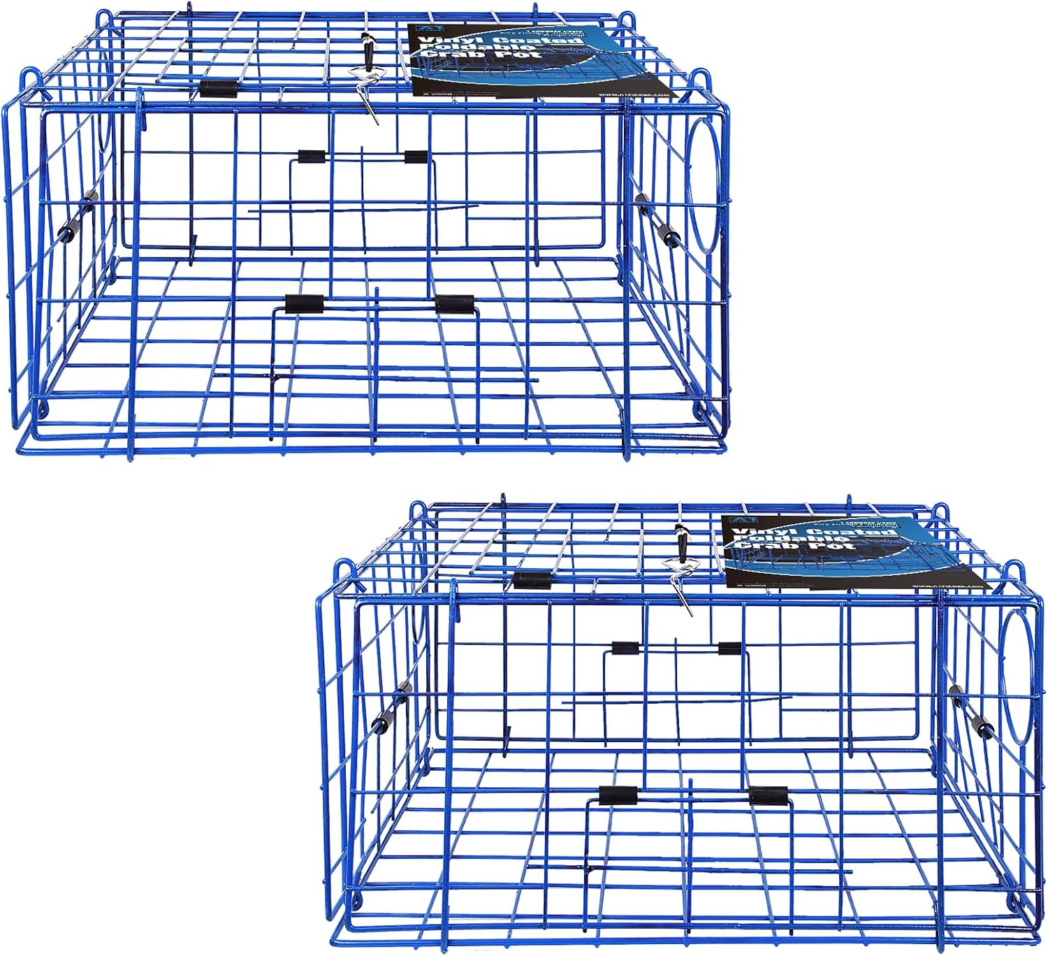 Pacific Folding Crab Trap Pot Vinyl Coated Steel Wire 24''x24''x12'' 2 Pcs for Dungeness customer photo 1