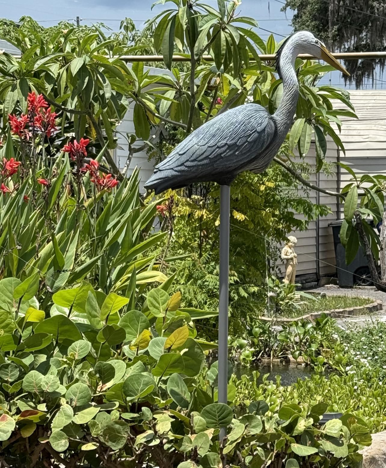Flambeau Outdoors Great Blue Heron Confidence Decoy with Metal Stake 1 Pack | Relaxed heron tells passing waterfowl the water is safe. Full-body, high-definition paint, durable metal stake customer photo 1