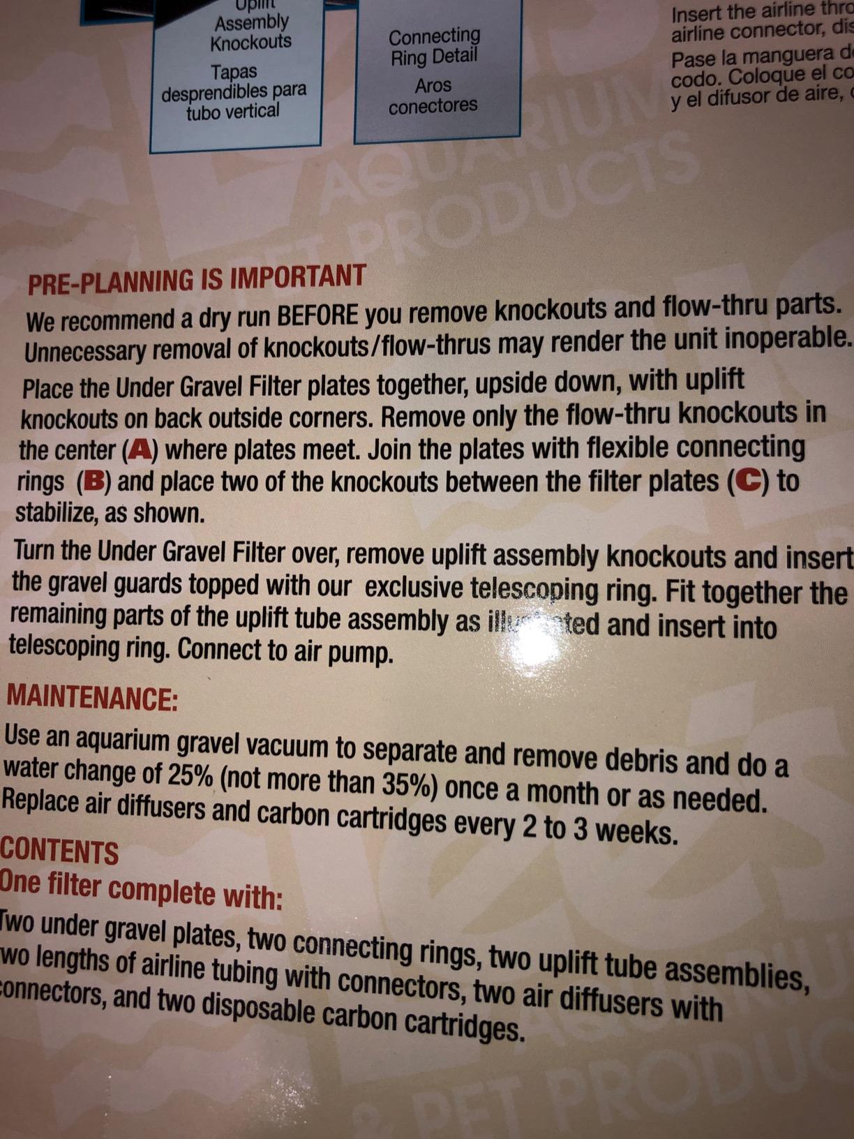 Lee's 20L/29 Gallon Original Undergravel Filter - 12 x 30-Inches, White customer photo 1