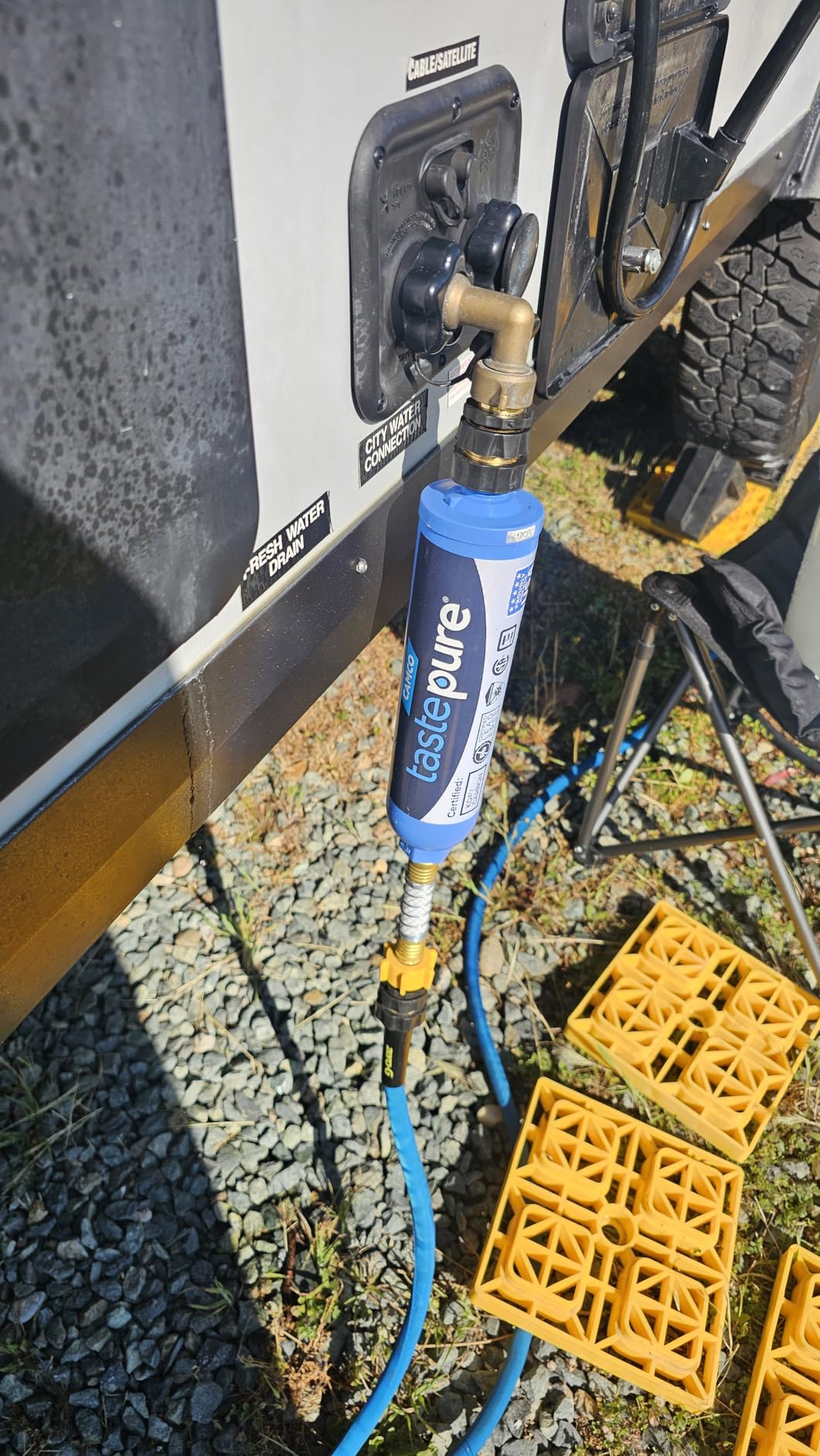 Camco Tastepure RV Water Filter - GAC & KDF Filtration - Made in the USA | Advanced RV Inline Water Filter with Flexible Hose Protector - Camping Essentials for Fresh Drinking Water (40043) customer photo 2