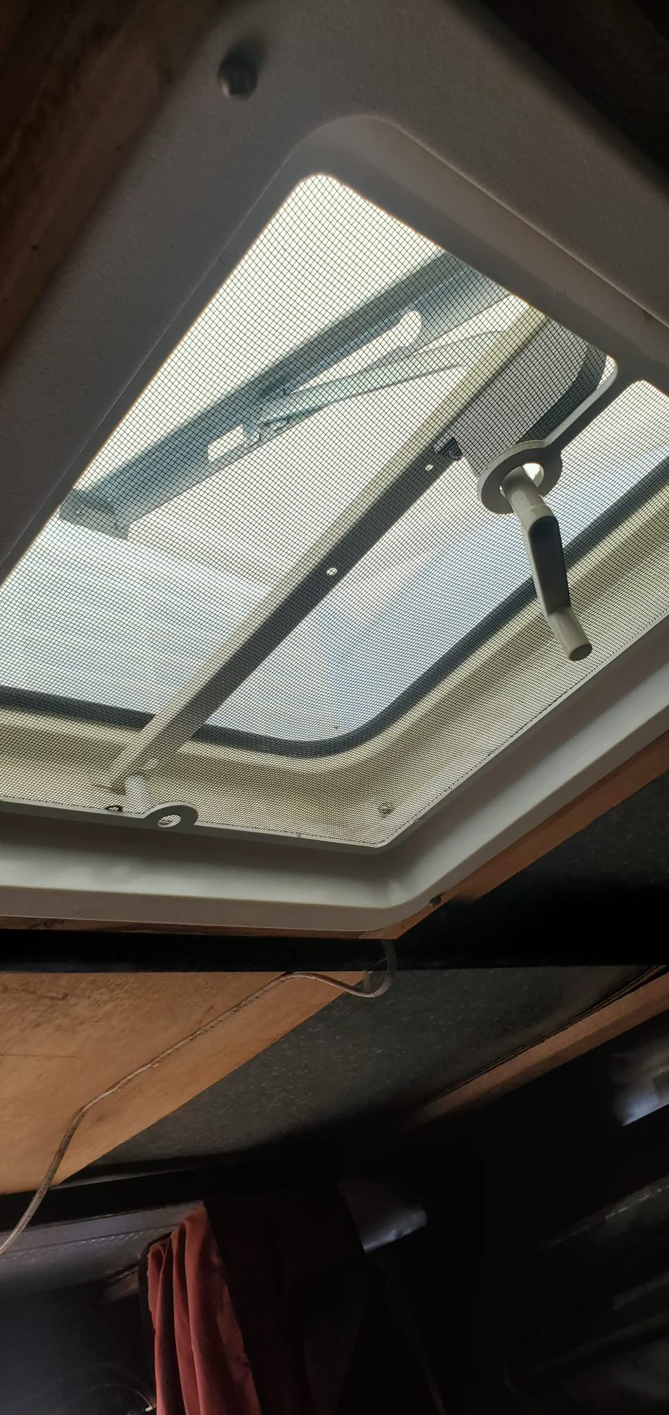Camco RV Roof Vent Cover | Allows High Flow Air Ventilation Into Your RV, Rain or Shine | Easy Installation | Installation Hardware Included, White (40433) customer photo 1