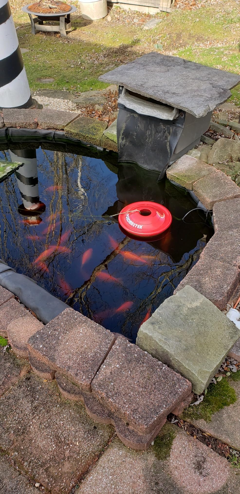 Danner Manufacturing, Inc., Pondmaster Pond De-icer, Red, 02175 | Fixed Thermostatic Control Reduces Heating Time & Saves Electricity customer photo 1