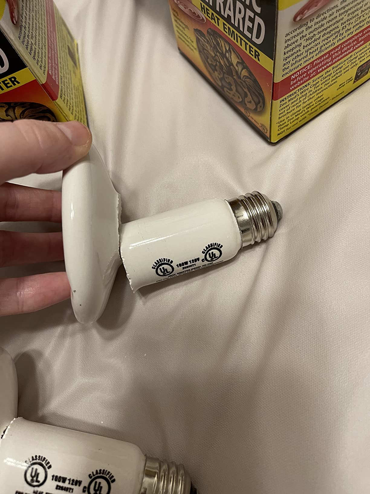 Zoo Med Repticare 100 Watt Ceramic Infrared Heat Emitter customer photo 2