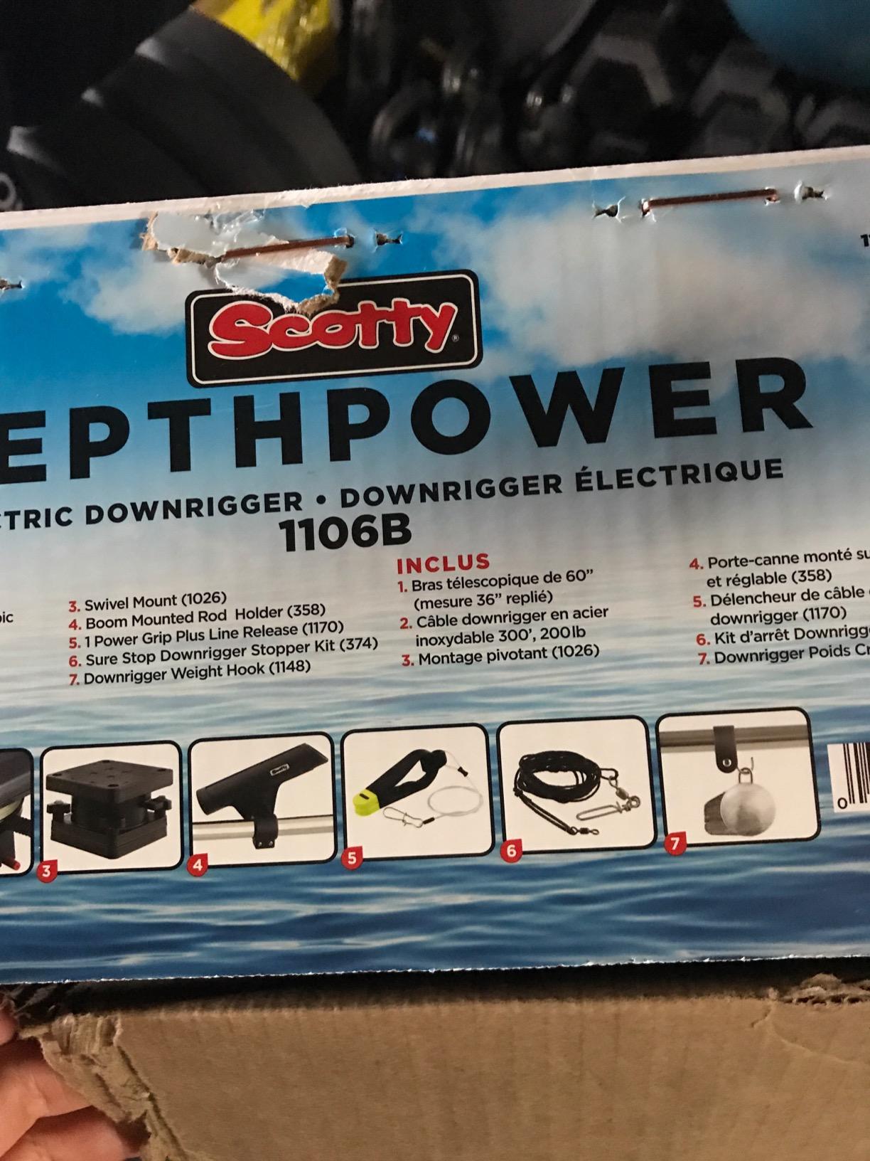 Scotty #1106 Depthpower Electric Downrigger w/ 60-Inch Telescopic Boom & Swivel Base, Rod Holder | Equipped with 250 Feet of 150 Pound Test Stainless Steel Cable customer photo 1