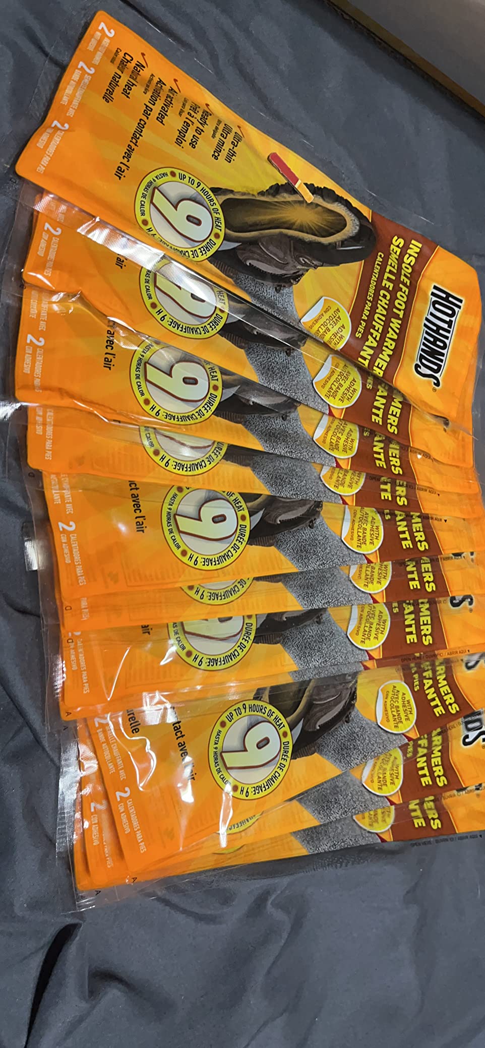 HotHands Insole Foot Warmers - Long Lasting Safe Natural Odorless Air Activated Warmers - Up to 9 Hours of Heat - 16 Pair customer photo 2