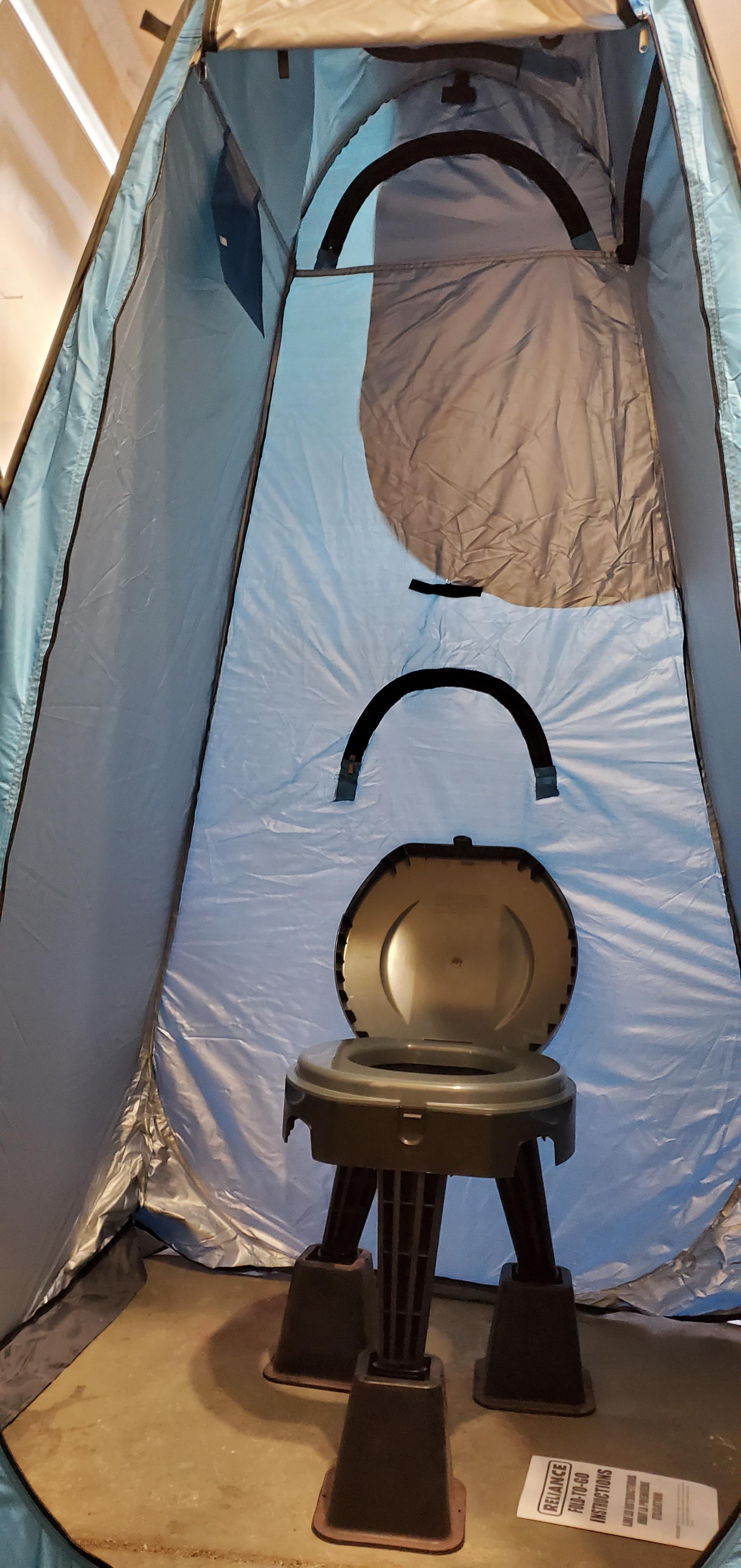 Reliance Products FOLD-to-GO Folding Portable Camping Toilet | 300 Pound Capacity | Compact & Lightweight customer photo 1