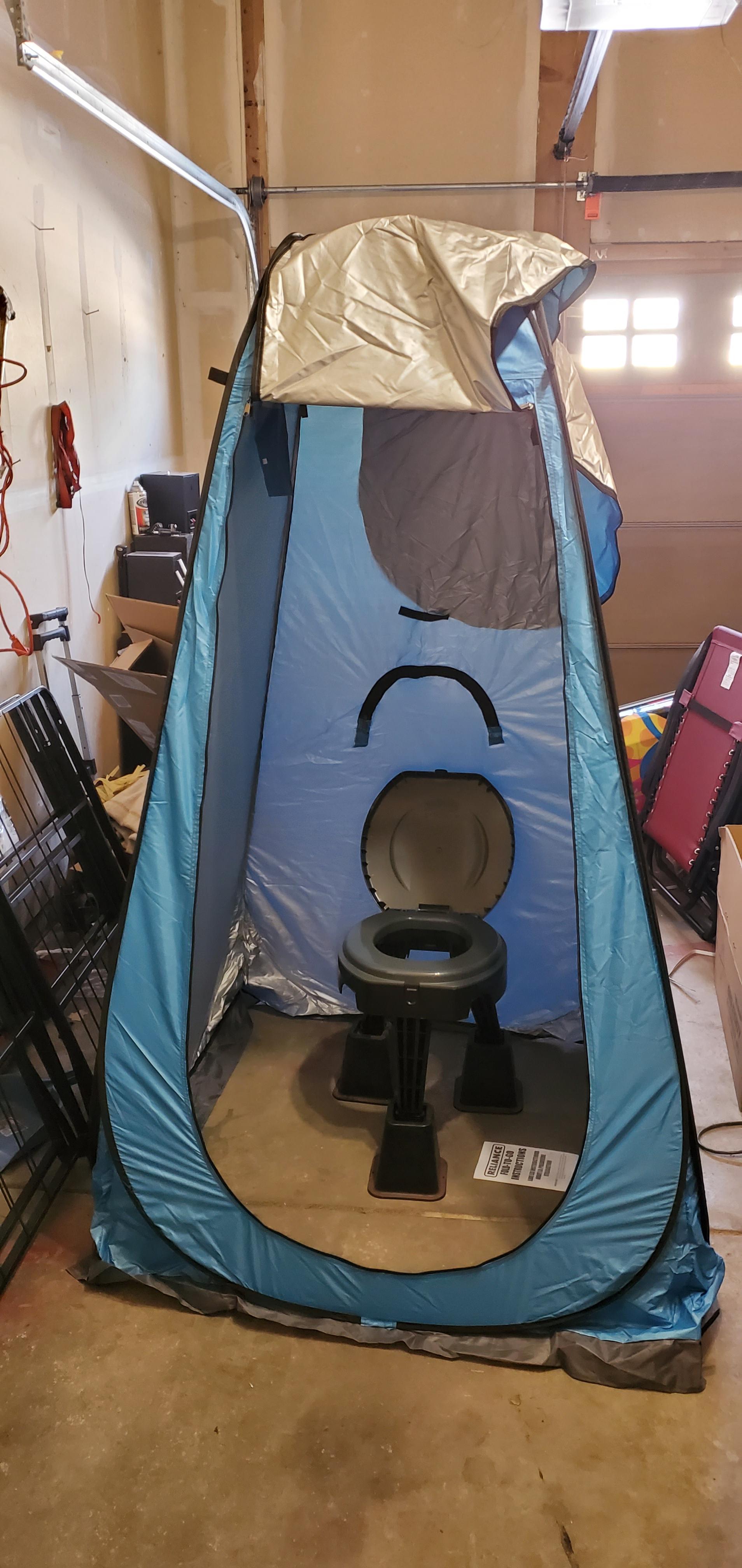 Reliance Products FOLD-to-GO Folding Portable Camping Toilet | 300 Pound Capacity | Compact & Lightweight customer photo 2