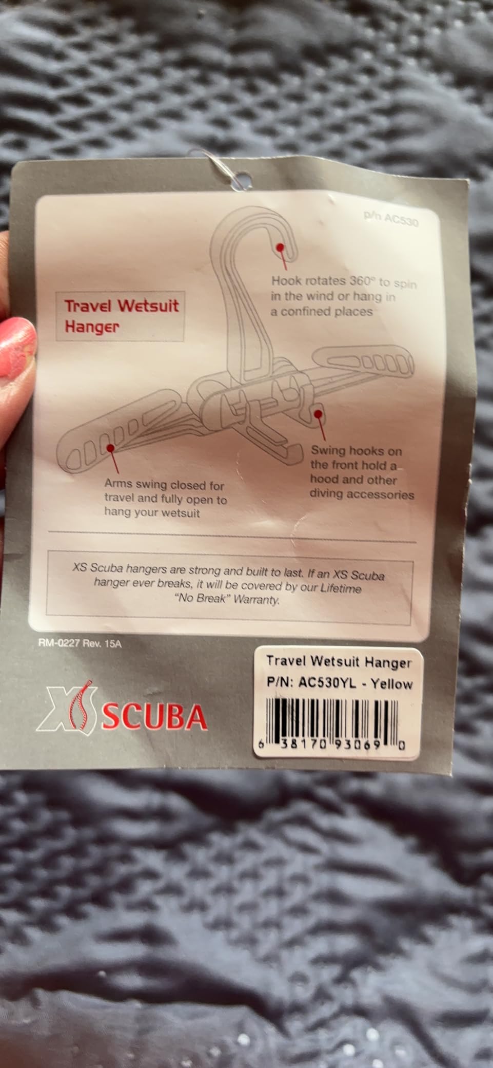 XS Scuba Travel Wetsuit Hanger customer photo 1