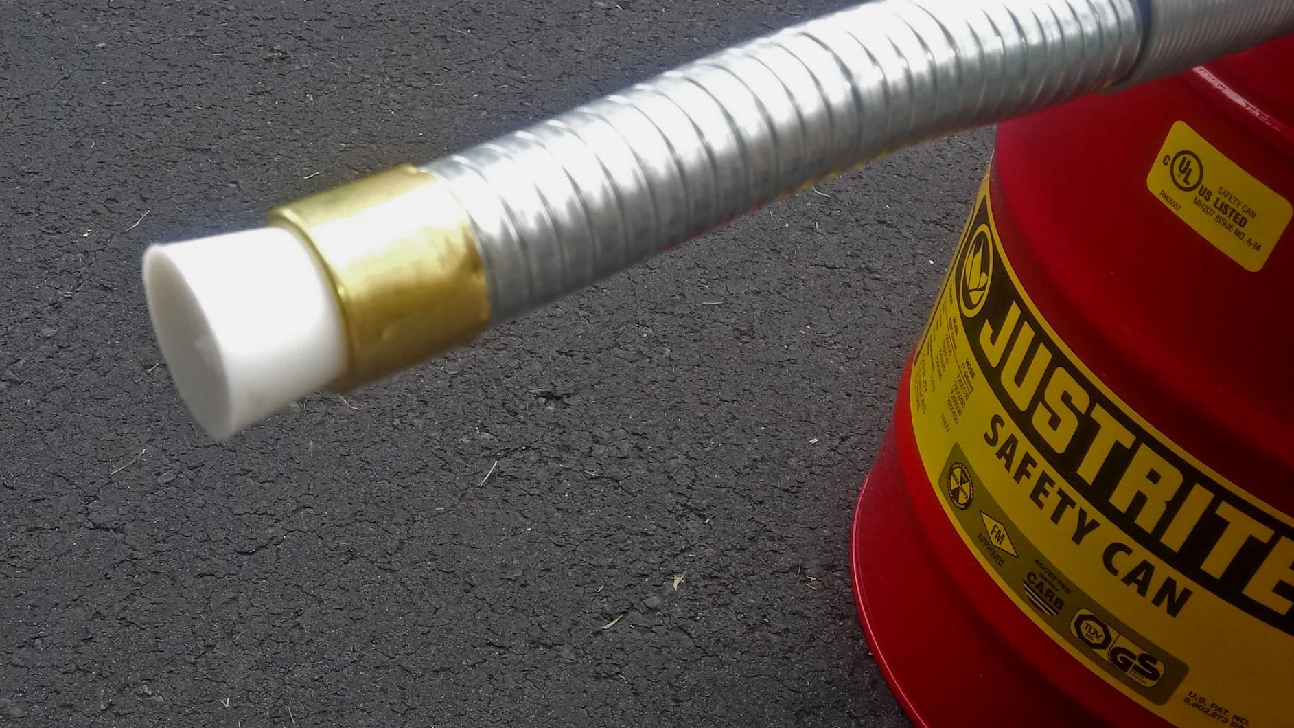 Justrite Type II Gasoline Safety Can, Red Galvanized Steel, FM Approved customer photo 1