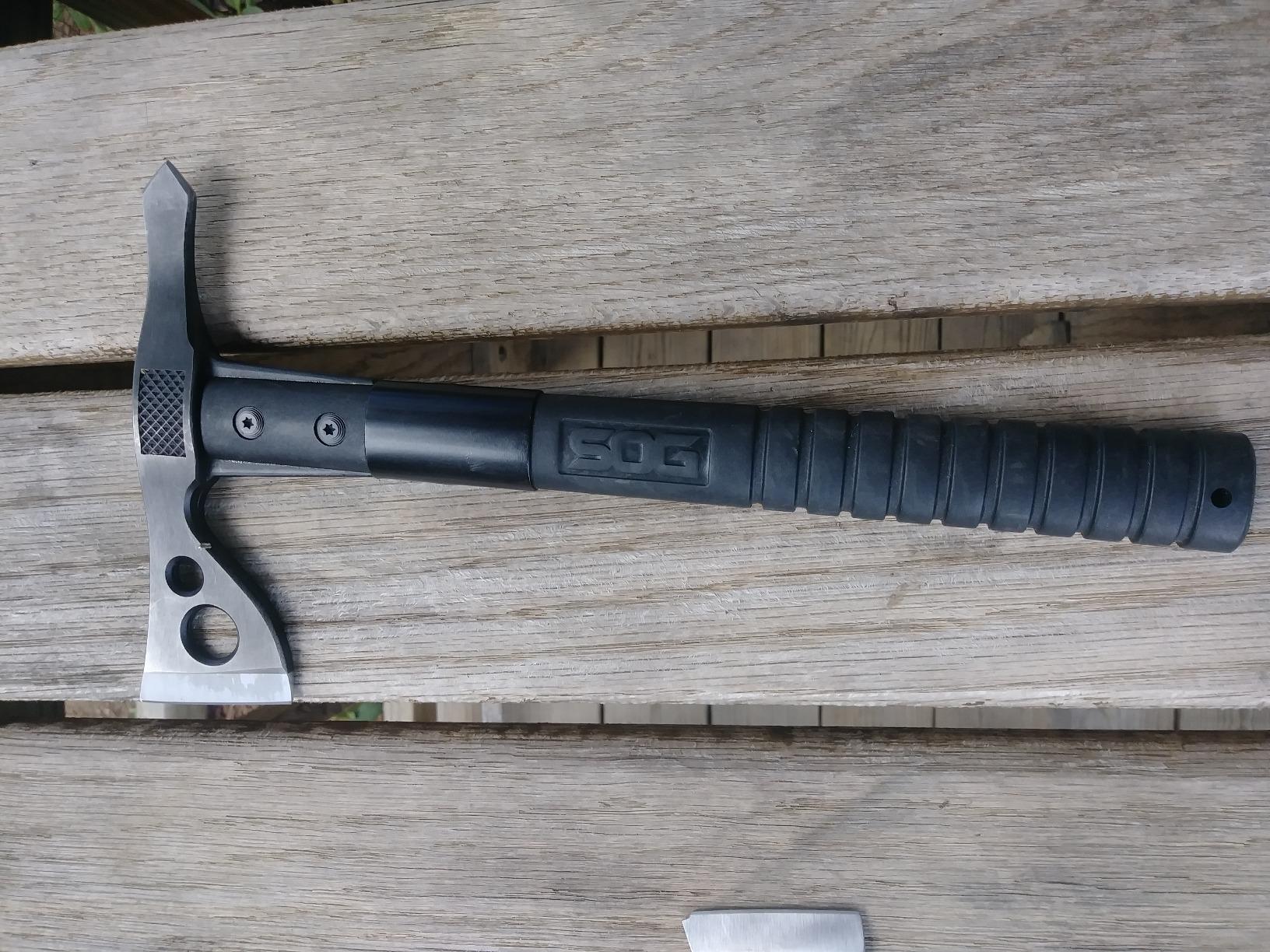 SOG FastHawk - Lighter, Faster, Agile Throwing Hatchet, Versatile Survival Tactical Axe for Competition Throwing and Camping, Hunting and Packing-Black (F06TN-CP) customer photo 2