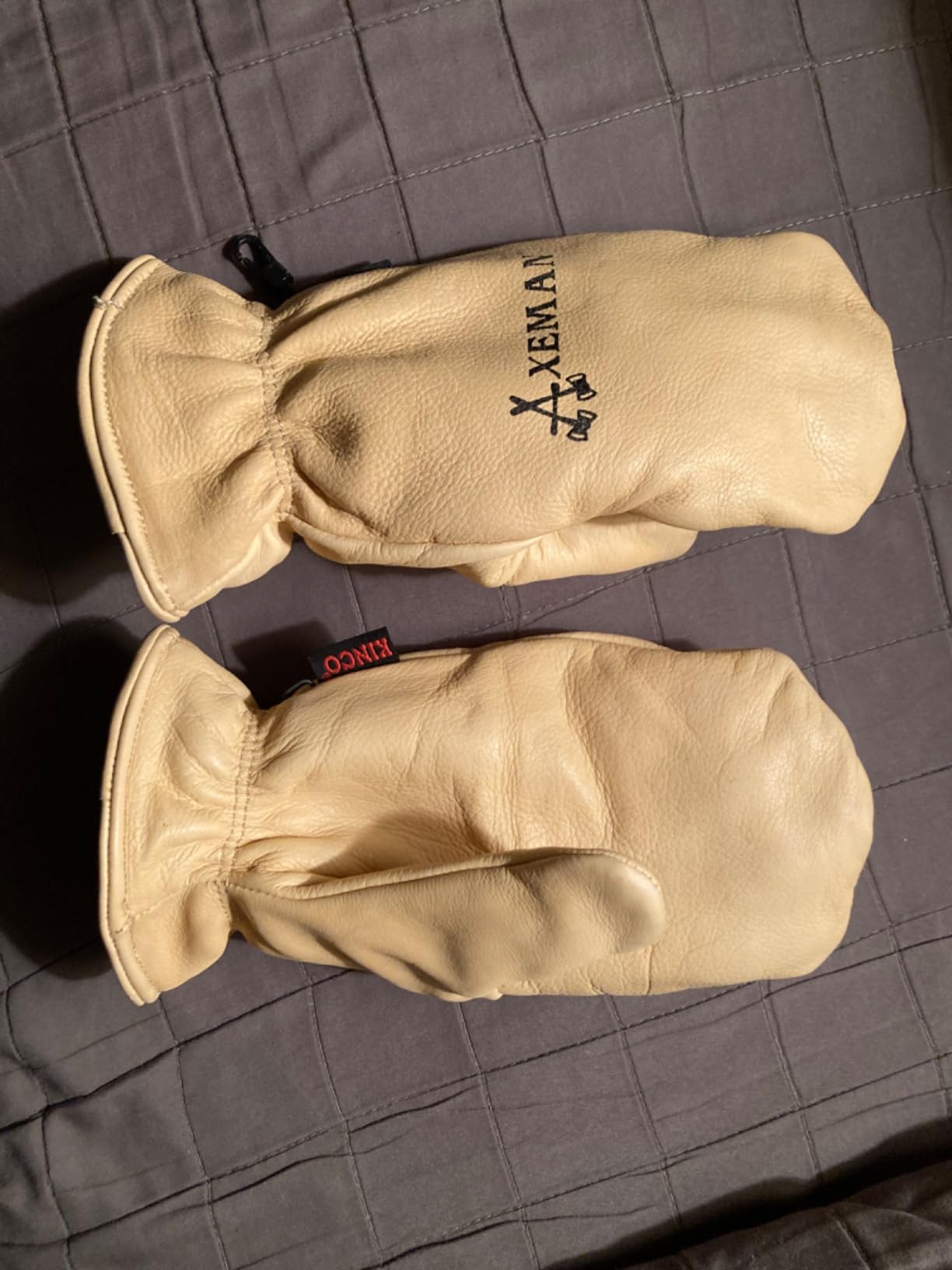 Kinco Lined Cowhide Leather Cold Weather Mittens, signature Heatkeep thermal insulation, Easy-On cuff, Naturally Water-Repellent (Style No. 1930) customer photo 1