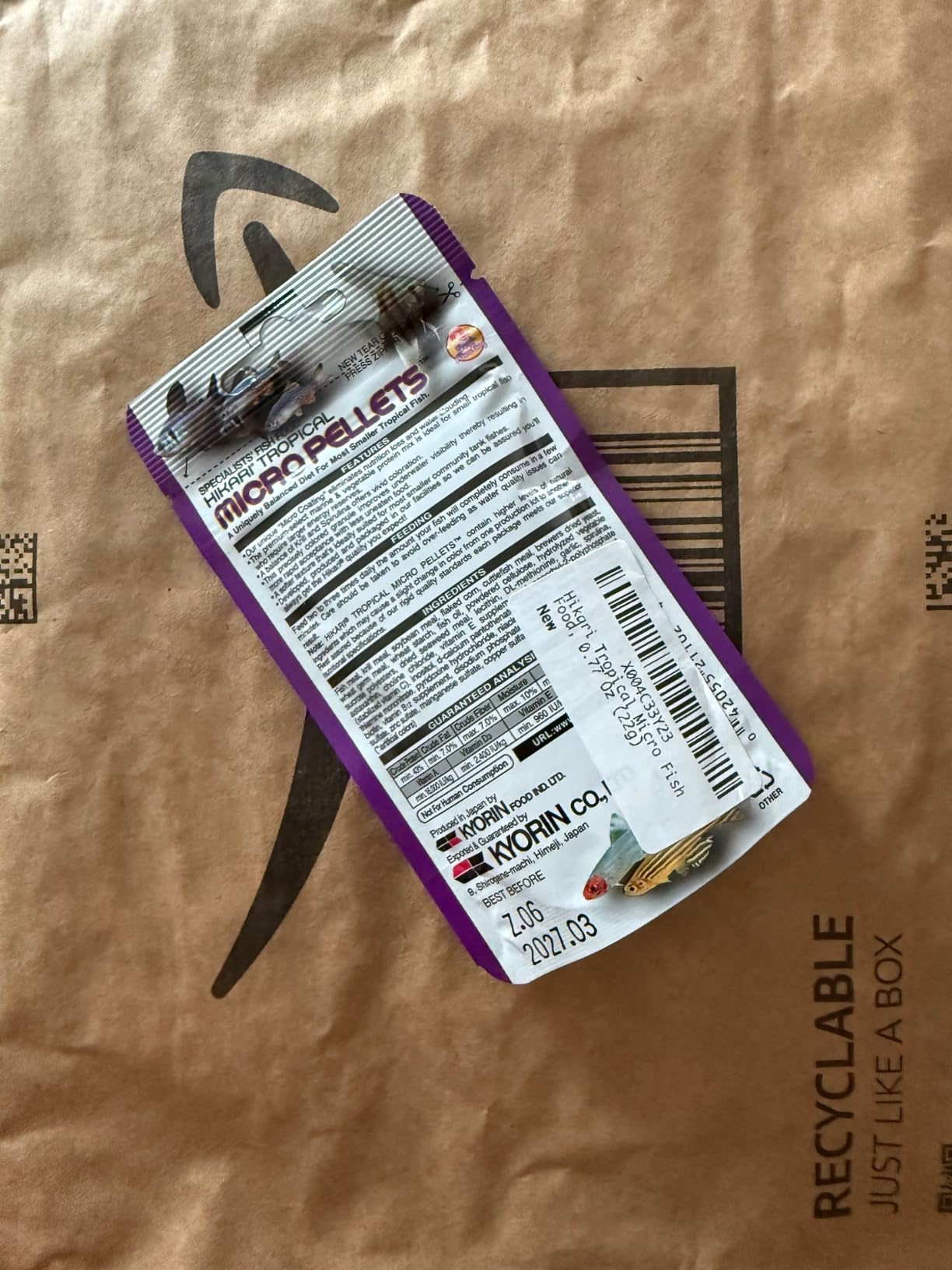 Hikari Tropical Semi-Floating Micro Pellets Fish Food, 0.77 Oz (22g) customer photo 2