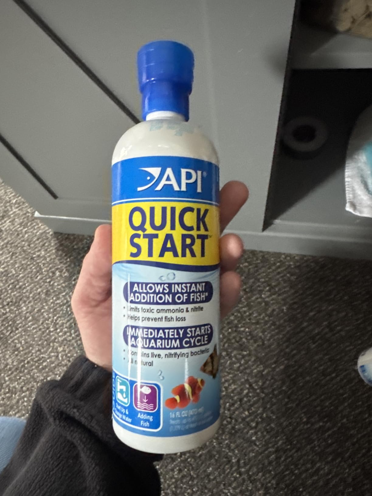 API QUICK START Freshwater and Saltwater Aquarium Nitrifying Bacteria 4-Ounce Bottle customer photo 1
