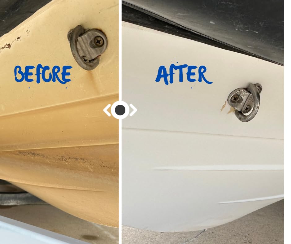 Zing Professional Boat Hull Cleaner - Quart Bottle - Super Strength Cleaner Removes Marine Stains & Buildups on Boats, Effective on Zebra Mussels & Barnacles - Fresh & Salt Water Boats - (N074-Q12) customer photo 1