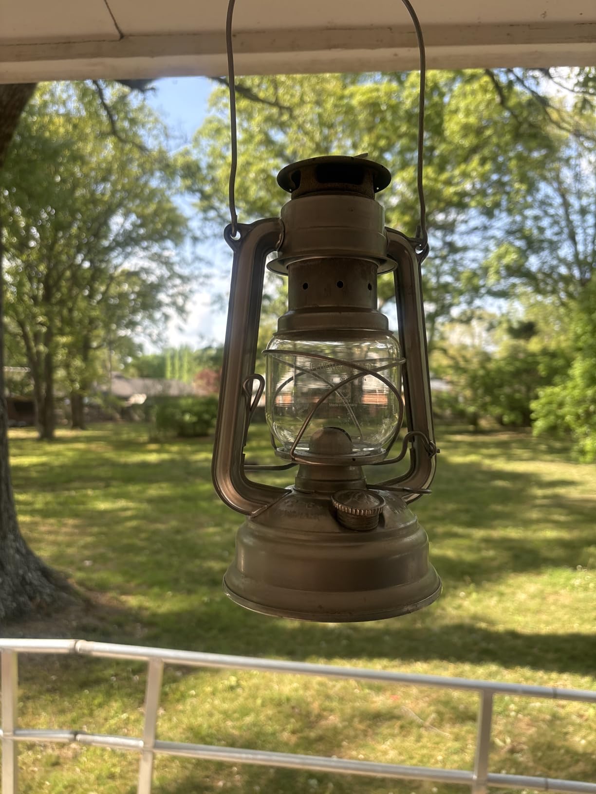Feuerhand Outdoor Kerosene Fuel Lantern, German Made Weather Resistant Baby Special 276 Galvanized Hurricane Lamp for Camping or Patio, 10 Inches, Unpainted customer photo 1