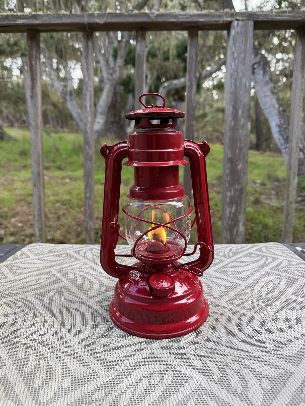 Feuerhand Outdoor Kerosene Fuel Lantern, German Made Weather Resistant Baby Special 276 Galvanized Hurricane Lamp for Camping or Patio, 10 Inches, Unpainted customer photo 2