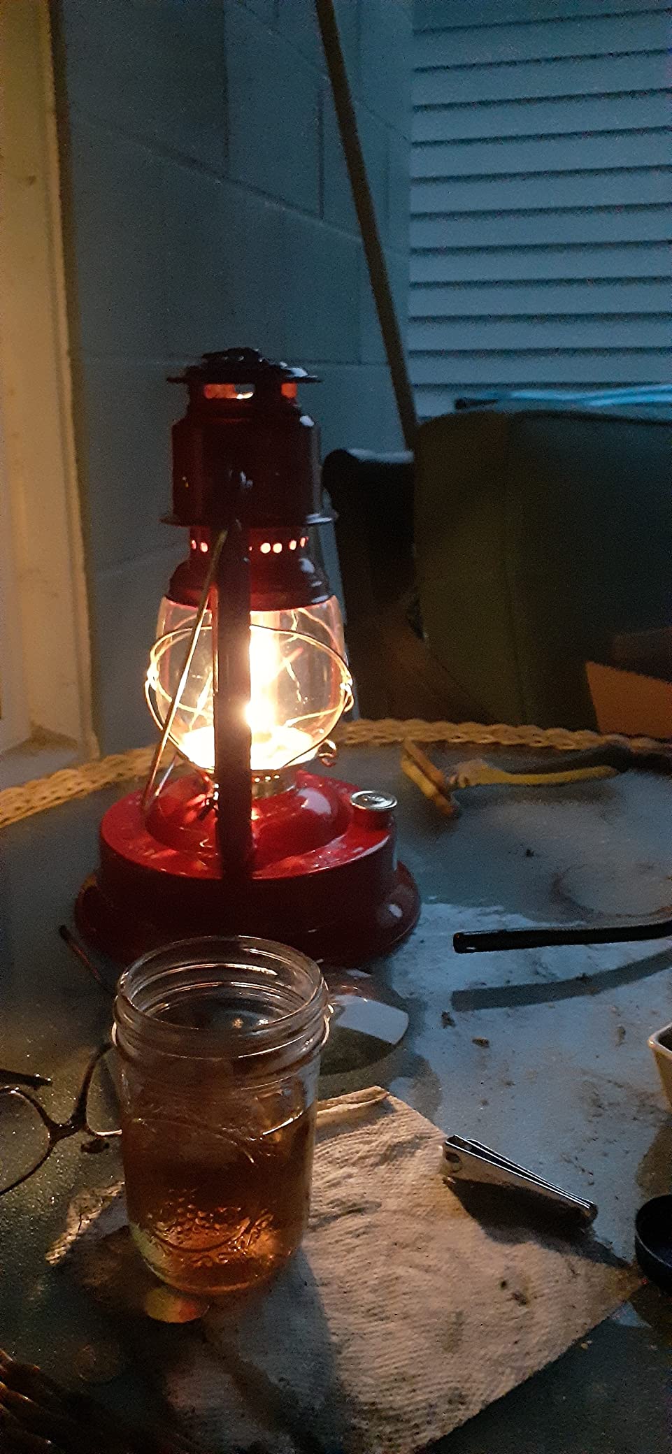 Dietz #1 Little Wizard Oil Lamp Burning Lantern Blue customer photo 1