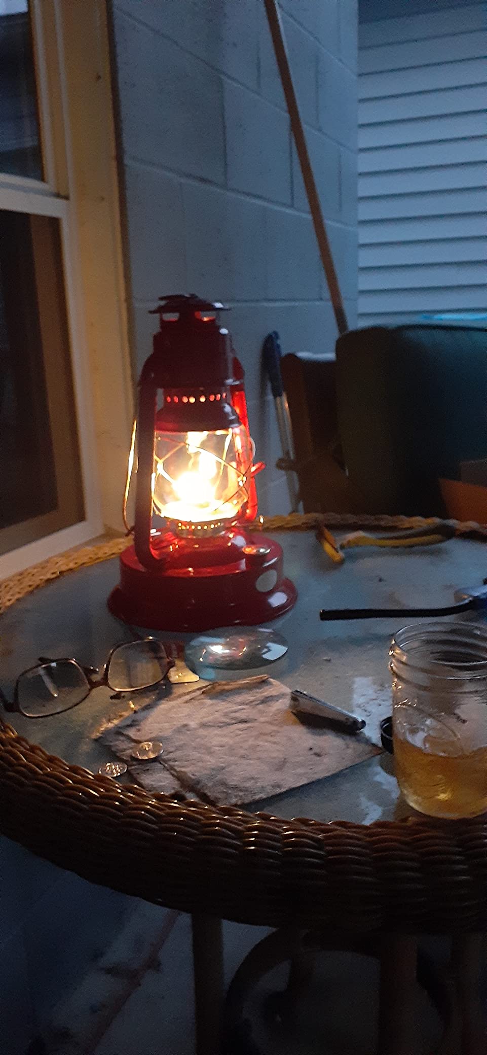 Dietz #1 Little Wizard Oil Lamp Burning Lantern Blue customer photo 2