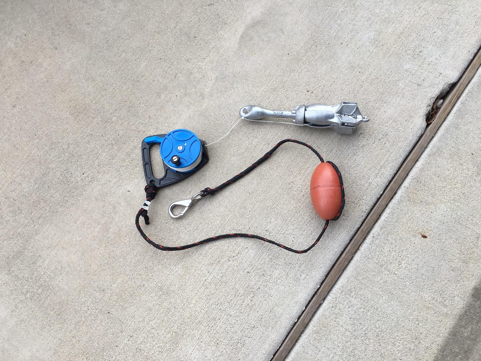 270FT Scuba Dive Reel Kayak Anchor with Thumb Stopper for Safety Underwater Diving Snorkeling, Cave and Wreck Exploration, Recreational Diving and Spear Fishing customer photo 2