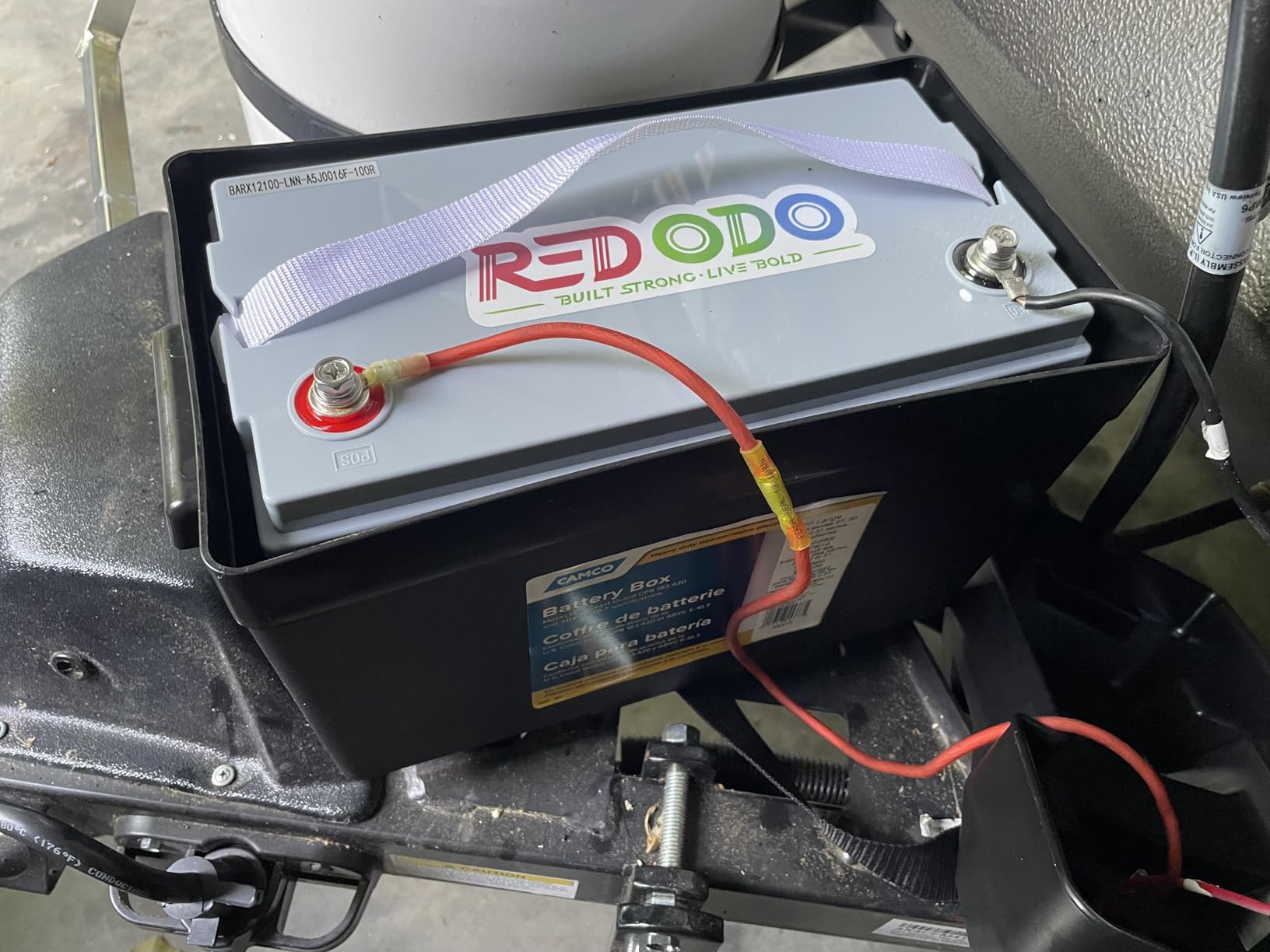 Camco Large Battery Box with Straps and Hardware - Group 27, 30, 31 | Safely Stores RV, Automotive, and Marine Batteries customer photo 2