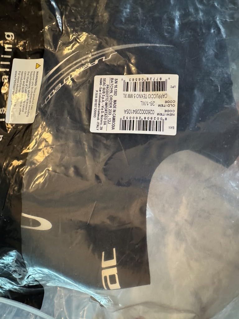 SEAC Tekno, 5mm Neoprene Hood for Diving Suit with Air Release Valve Vent System, for Men and Women customer photo 2