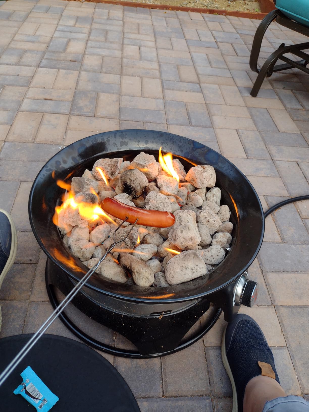 Outland Living Firebowl 870 Premium 19” Auto-Ignition Smokeless Propane Fire Pit – Outdoor Gas Fire Pit with Cover & Carry Kit, 58,000 BTU, Black customer photo 2