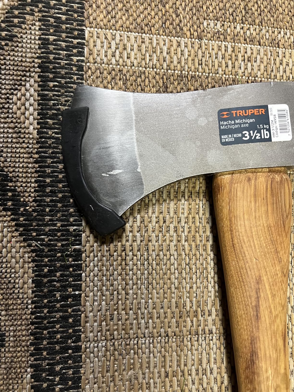 Truper Michigan Axe, 3.5 lb Forged Steel Head, 35-Inch American Hickory Wood Handle, Heavy-Duty Felling and Wood Chopping Axe (Model HM-3-1/2M / 14958) customer photo 1