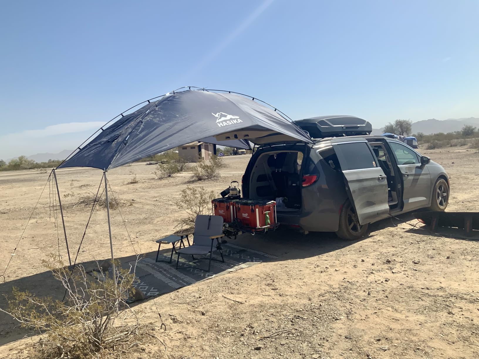 Hasika Waterproof SUV Tailgate Tent and Car Awning | Universal fit for SUVs Vans RV Trailer customer photo 1