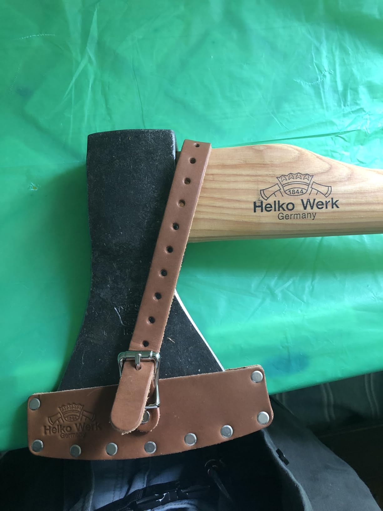 1844 Helko Werk Germany Traditional Bavarian Woodworker Felling Axe (13566) | Made in Germany Heavy Duty Felling and Cutting Axe Large German Forest Axe Head 3.5 lbs, Handle 31 in. customer photo 2