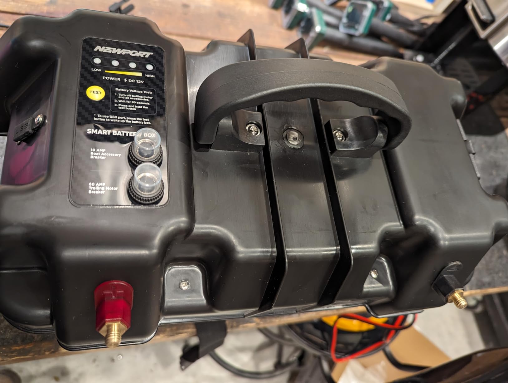 Newport Trolling Motor Smart Battery Box Power Center with USB and DC Ports, Medium customer photo 2
