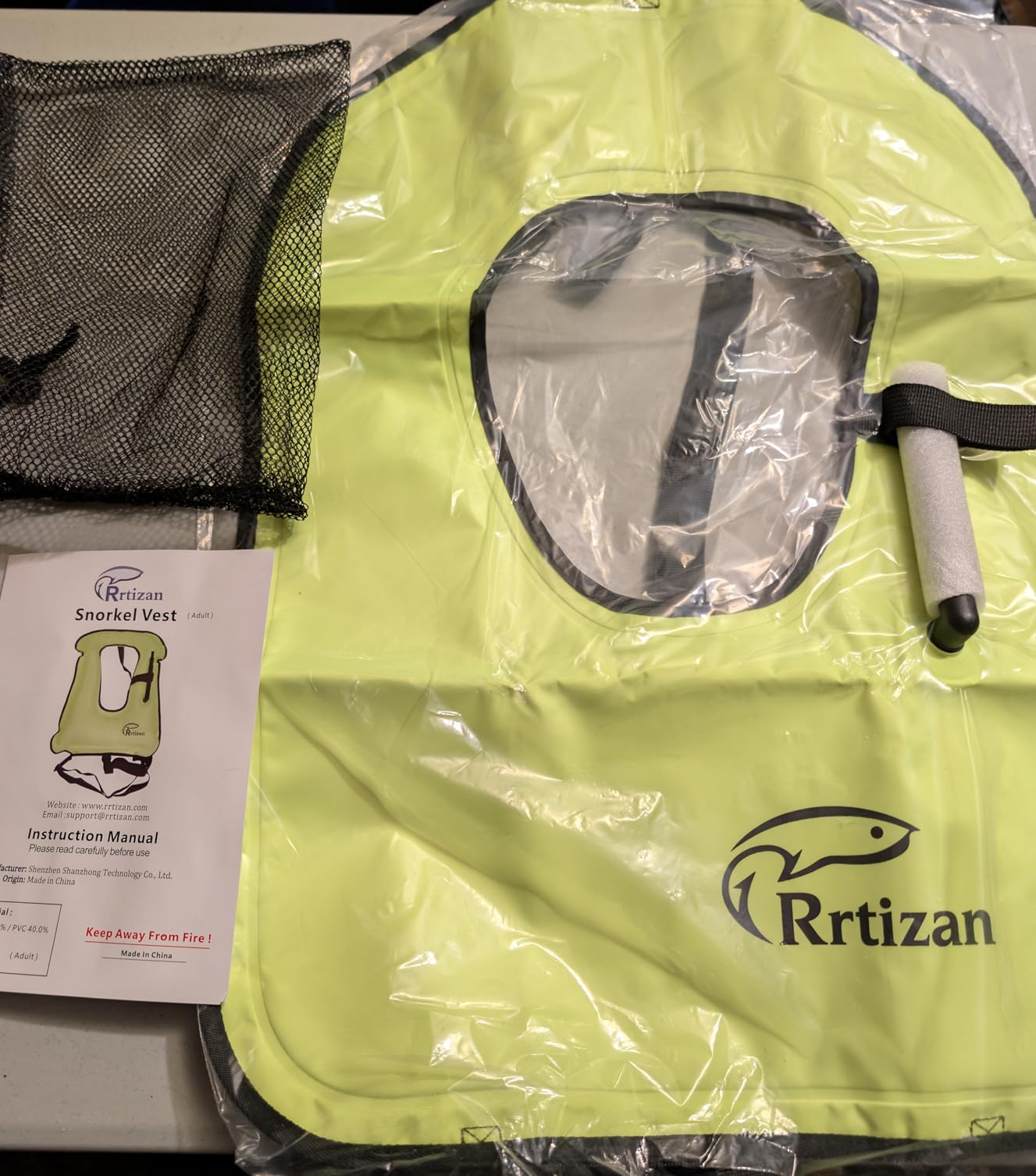 Rrtizan Snorkel Vest, Adults Portable Inflatable Swim Vest Jackets for Snorkeling Swimming Diving Safety Load up to 220 Ibs customer photo 2