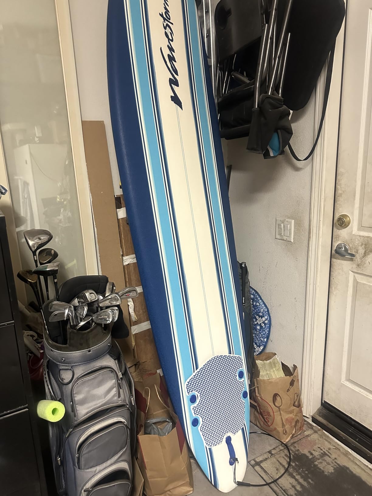 Wavestorm 8ft Classic Surfboard // Foam Wax Free Soft Top Longboard for Adults and Kids of All Levels of Surfing customer photo 2