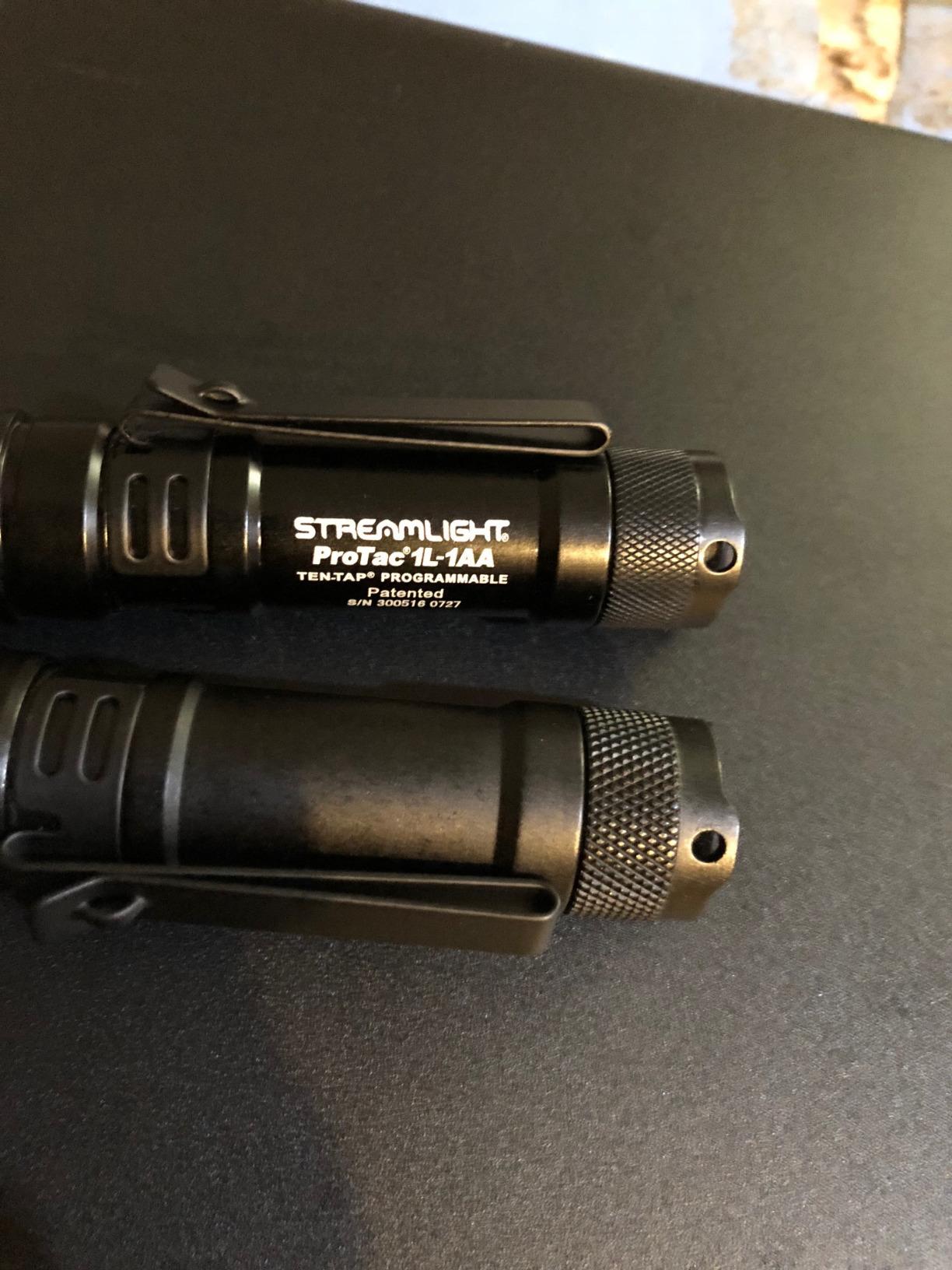 Streamlight 88061 ProTac 1L-1AA Tactical Flashlight, Black | 350 lumens; multi-fuel or 18650; IPX7 waterproof; impact-resistance tested; anti-roll body with pocket clip customer photo 2