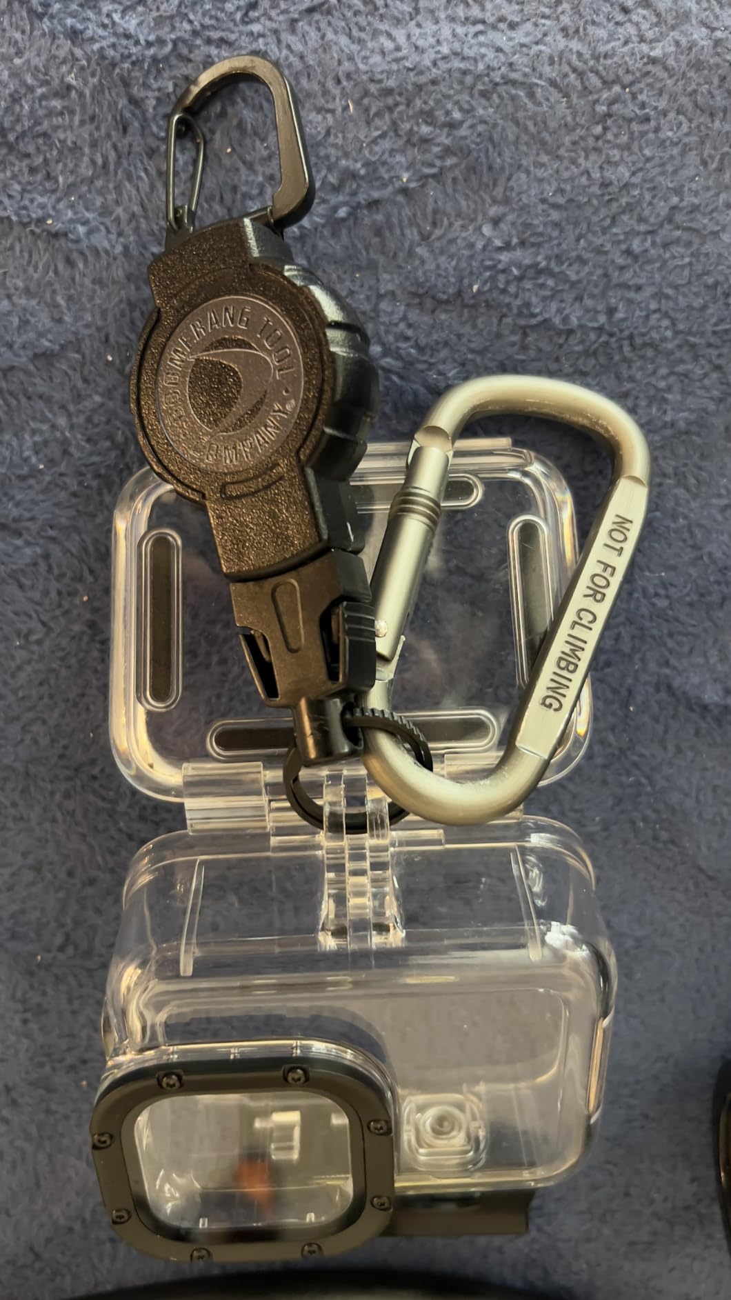 Boomerang Scuba Diving Retractable Gear Tethers with a Kevlar Cord and Universal End Fitting - Great for Scuba Diving Gauges, Flashlights, Cameras and More - Made in The USA customer photo 1