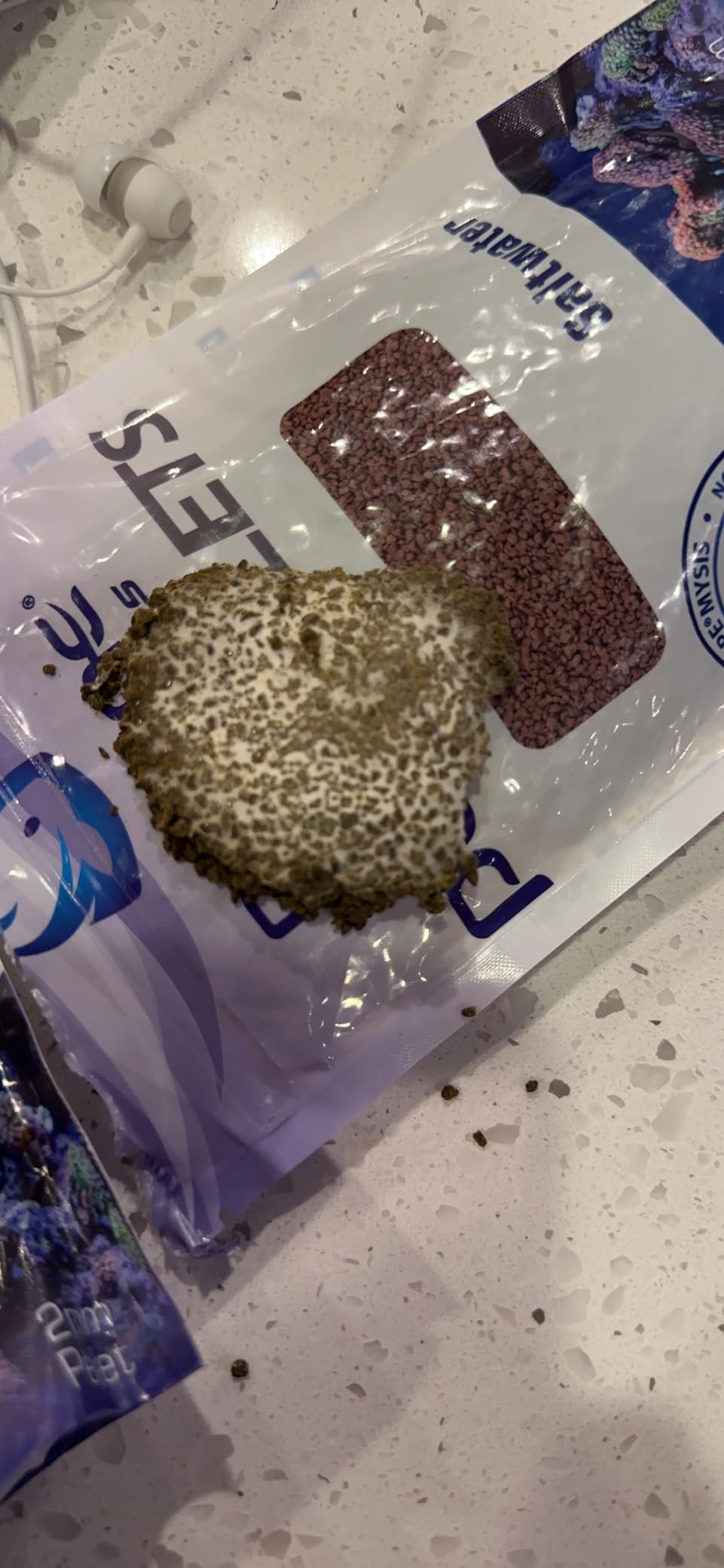 Piscine Energetics PE Pellets Saltwater Fish Food 2mm 4oz - Mysis Shrimp Primary Ingredient customer photo 1