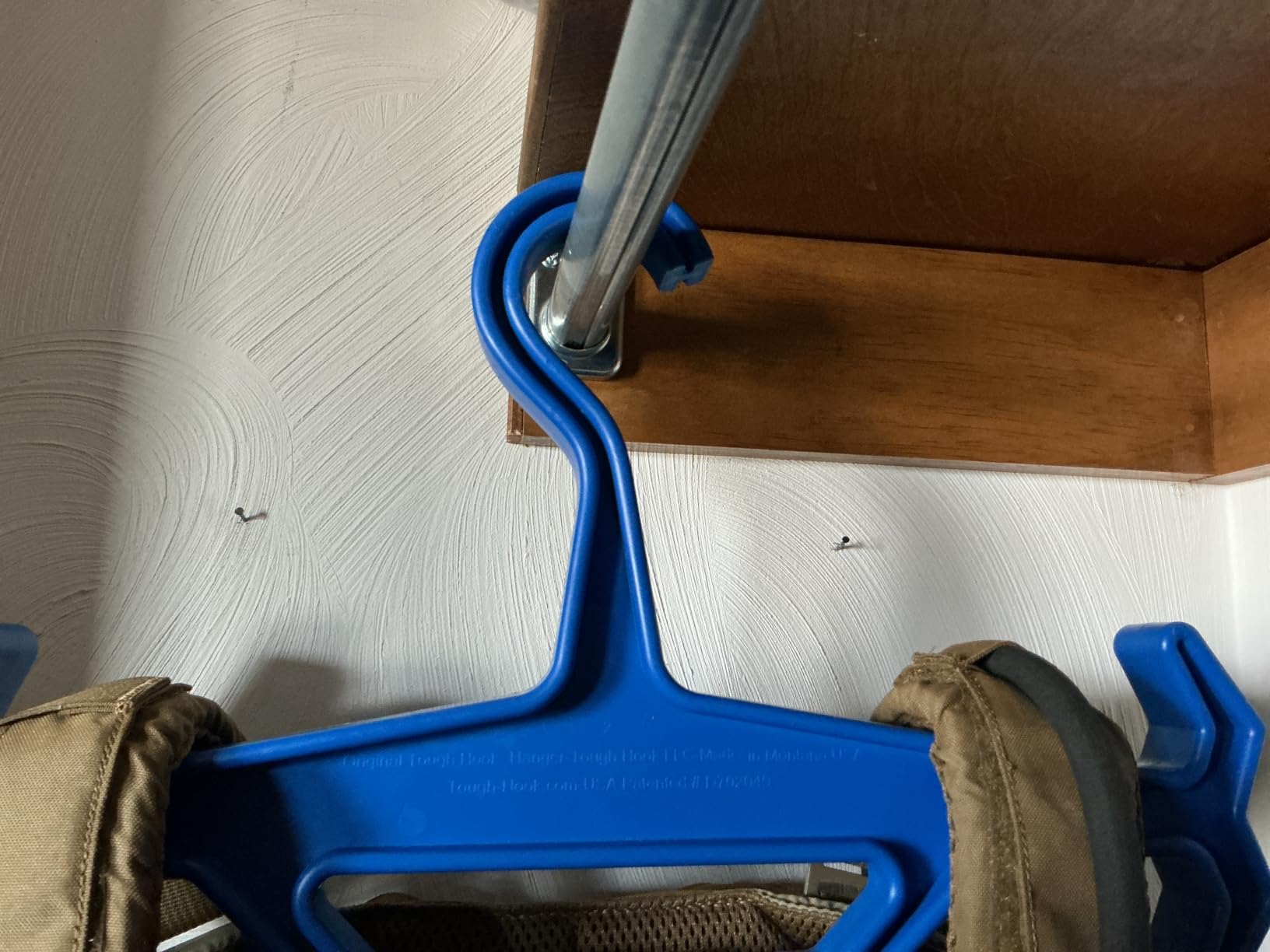 Tough Hook Original Heavy Duty Hangers, USA-Made, Police & Scuba, 1 Red | The superhero of hangers USA-Made, anti-slip ABS resin tactical hanger, DuraResin 200-lb cap wetsuit hanger customer photo 1