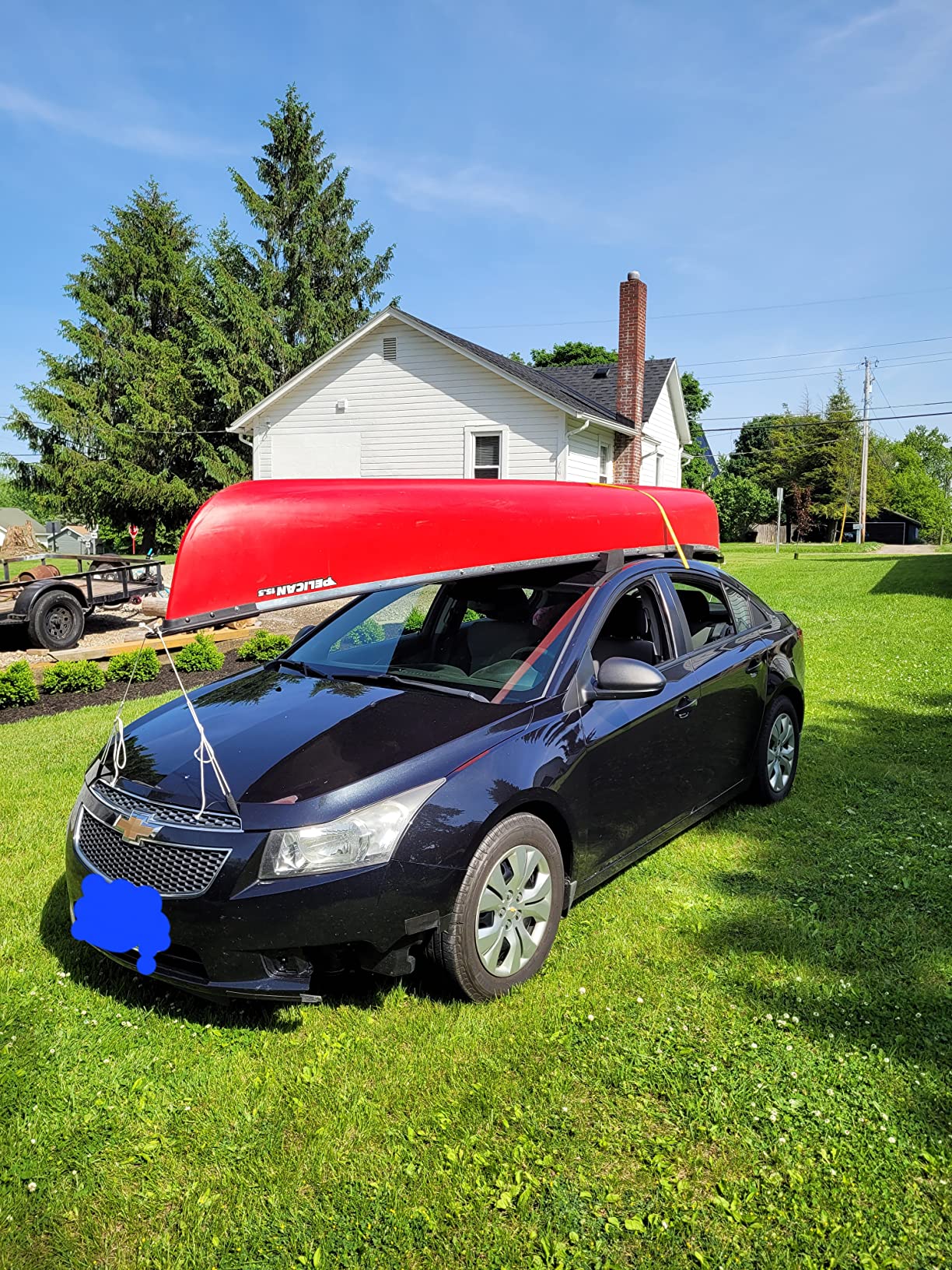 Pelican Universal Canoe Car Top Roof Carrier Kit - Fits Vehicles - Heavy Duty and Safe - One Size - Charcoal/Black customer photo 2