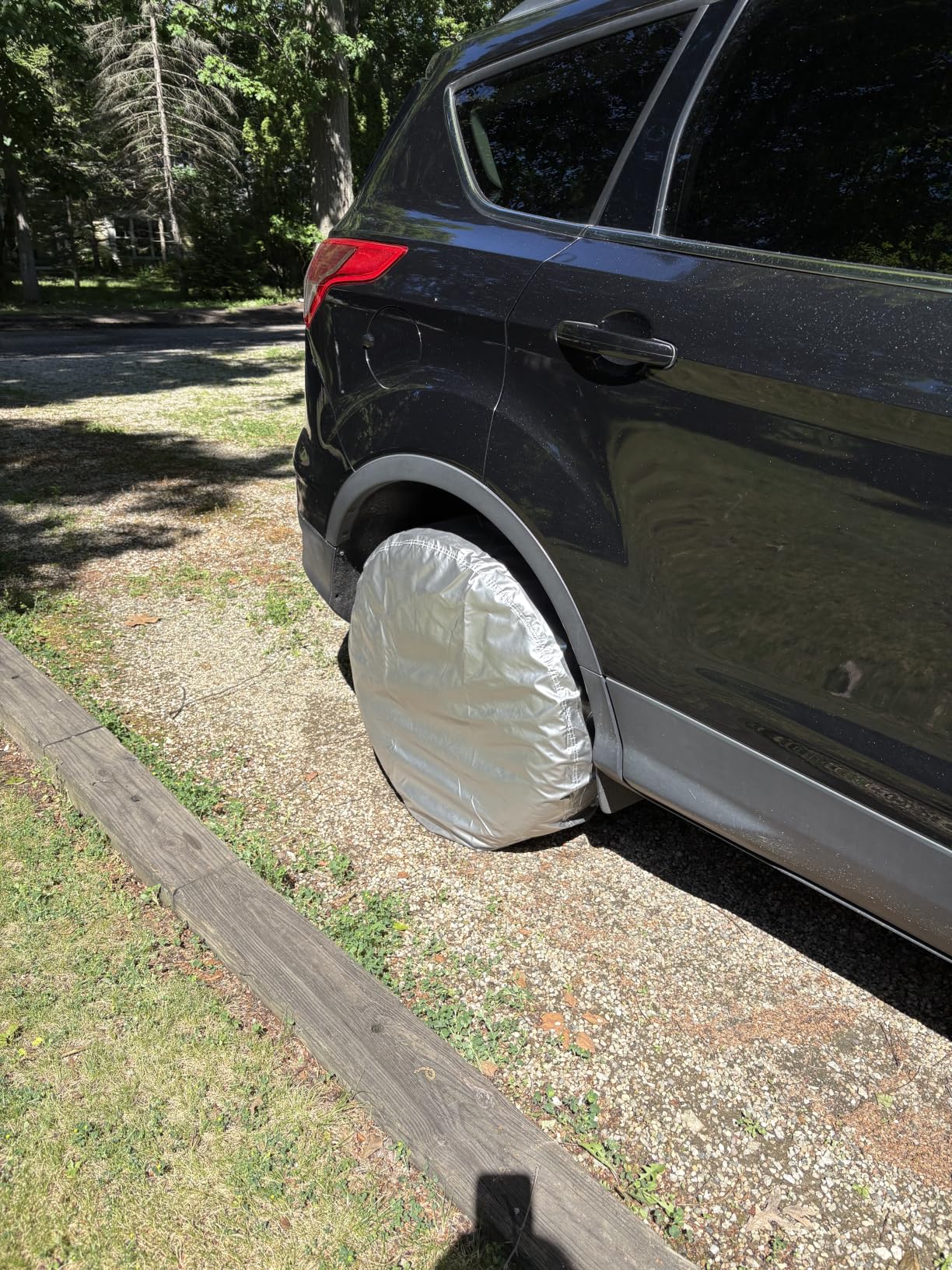 Explore Land Tire Covers 4 Pack - Tough Wheel Protector for Truck, SUV, Trailer, Camper, RV Universal Fits Tire Diameters 29-31.75 inches, White customer photo 2