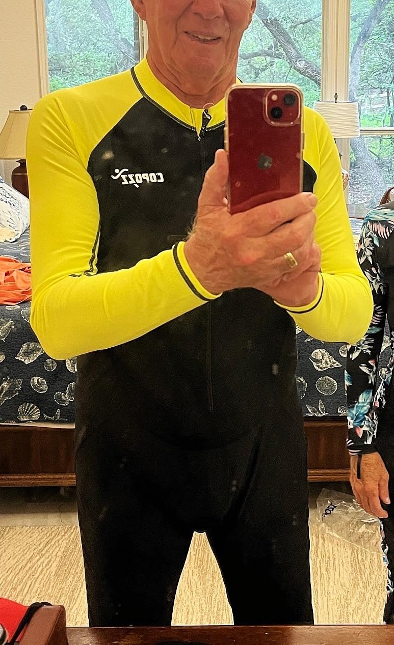 COPOZZ Mens Wetsuit - Front Zip Wet Suit Diving Skin for Snorkeling, Surfing, Scuba Gear, Paddleboarding, Water Sports customer photo 1