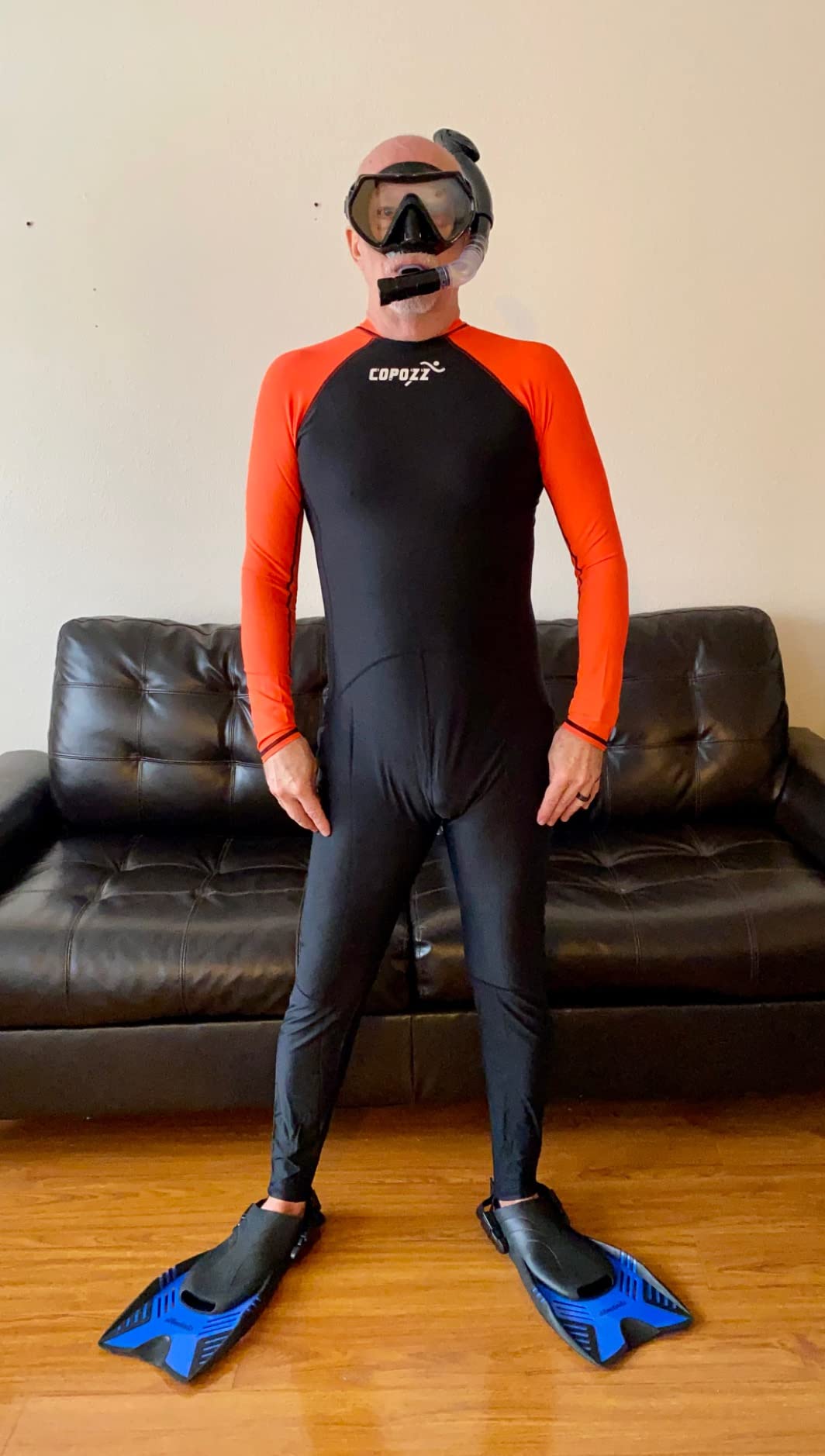 COPOZZ Mens Wetsuit - Front Zip Wet Suit Diving Skin for Snorkeling, Surfing, Scuba Gear, Paddleboarding, Water Sports customer photo 2