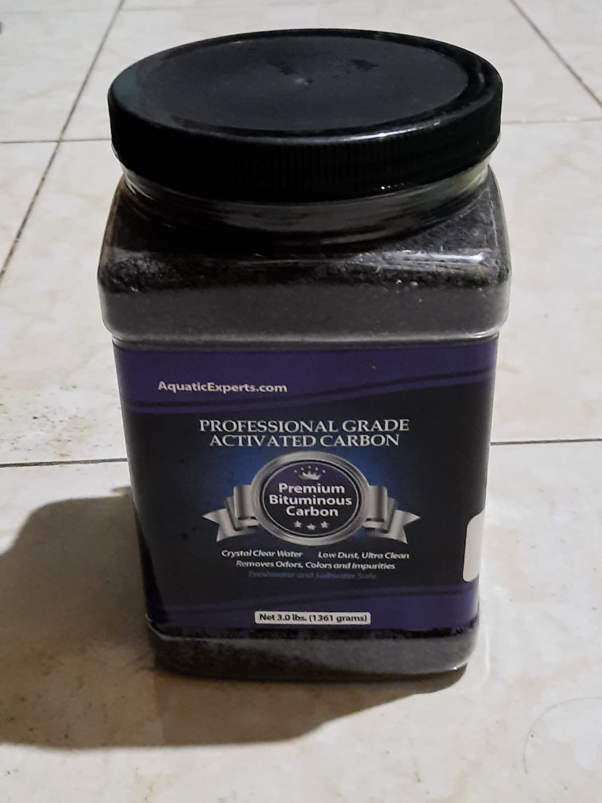 Premium Activated Carbon, Aquarium Carbon for Fish Tank Filter, Aquarium Filter Media, Granulated Charcoal for Fish Tanks, Activated Charcoal Bulk (3 lbs with Fine Mesh Bag) customer photo 2