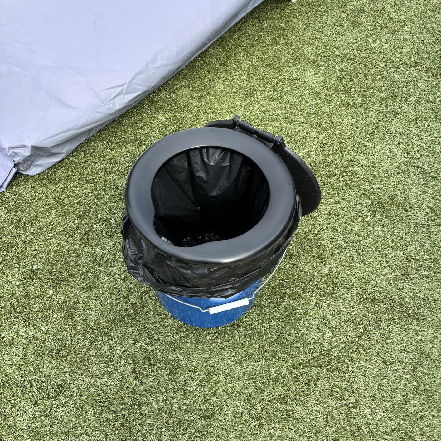 Camco Portable Toilet Bucket with Seat & Lid - 5-Gallon Camping Toilet with Bag Liners & Carry Handle customer photo 1